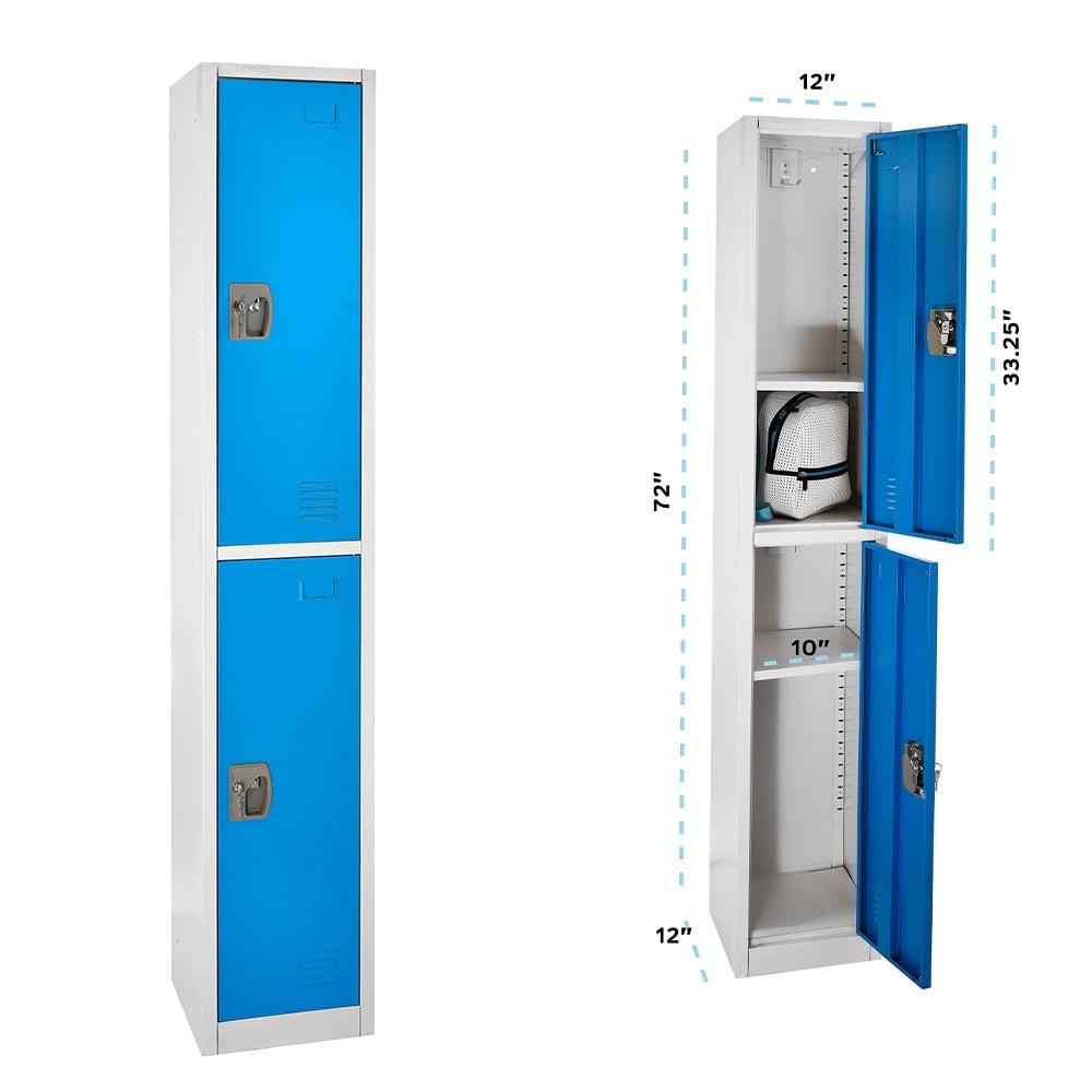 12'' Wide Steel 2-Tier School and Gym Locker