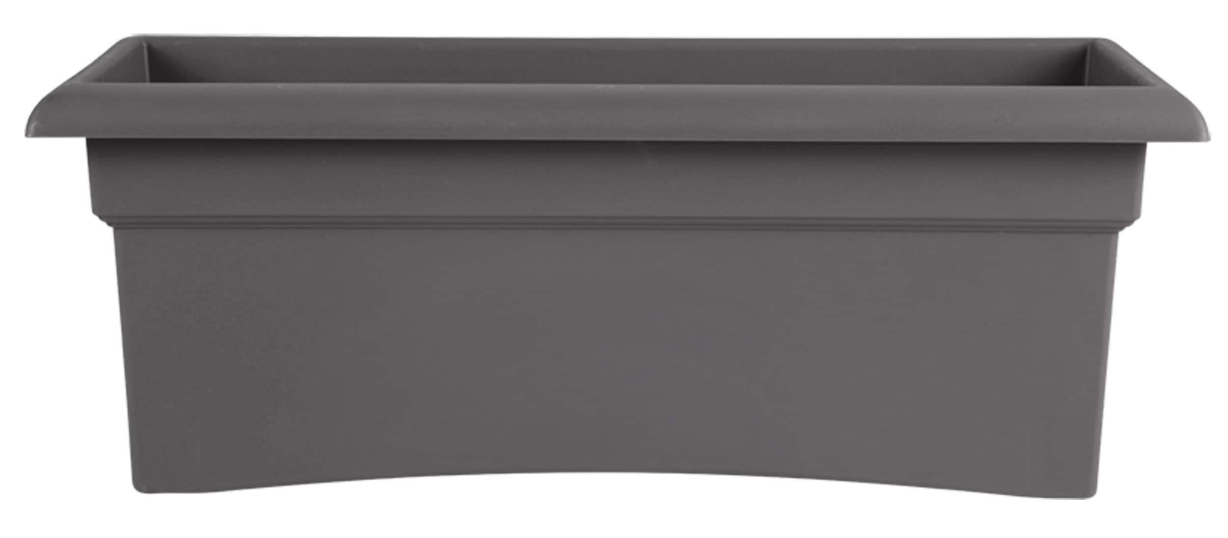 Bloem 26"x11" Veranda Rectangular Window Deck Box Planter Charcoal