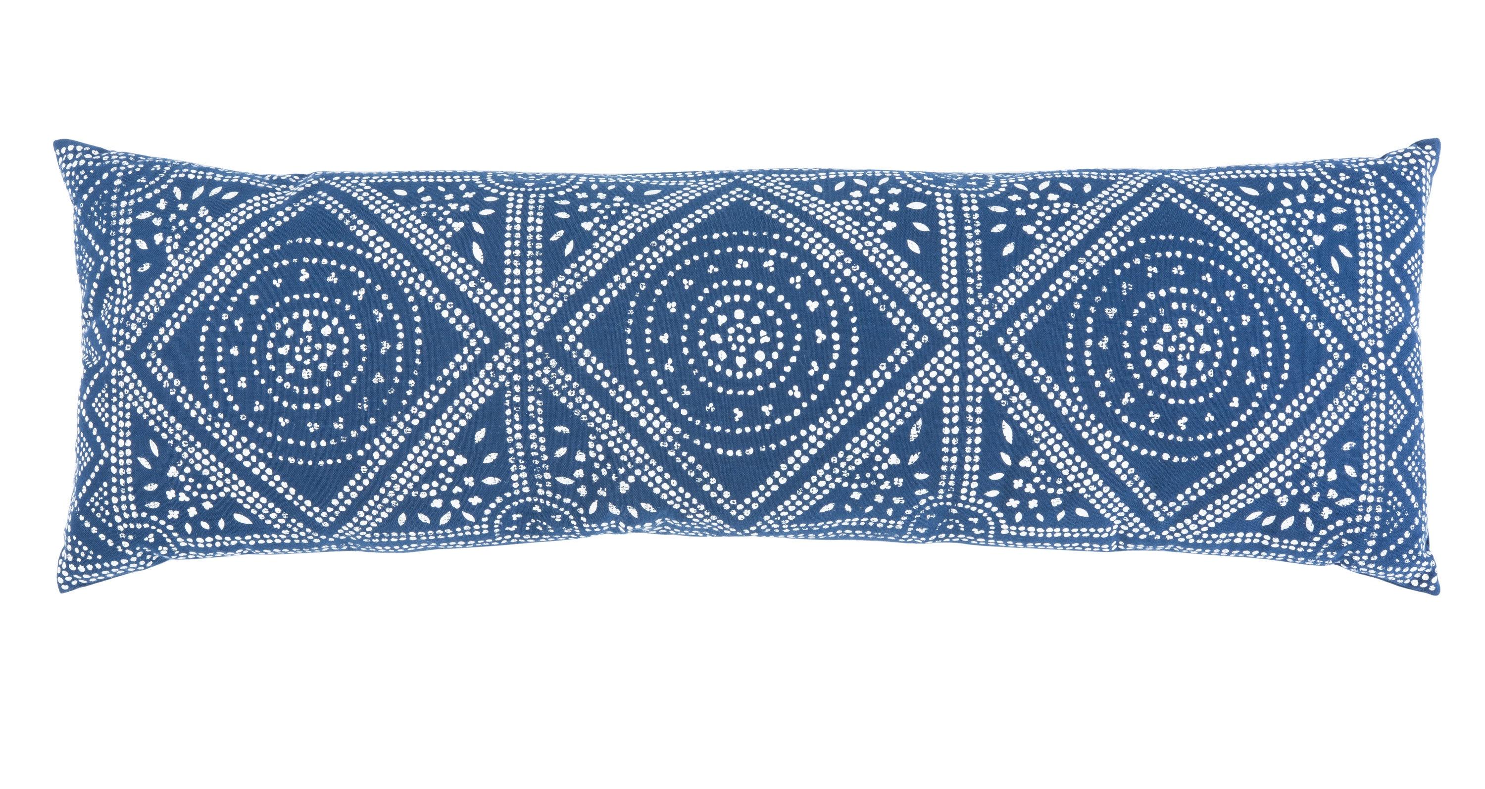 Valenti Pillow - Blue/White - 12"X36" - Safavieh