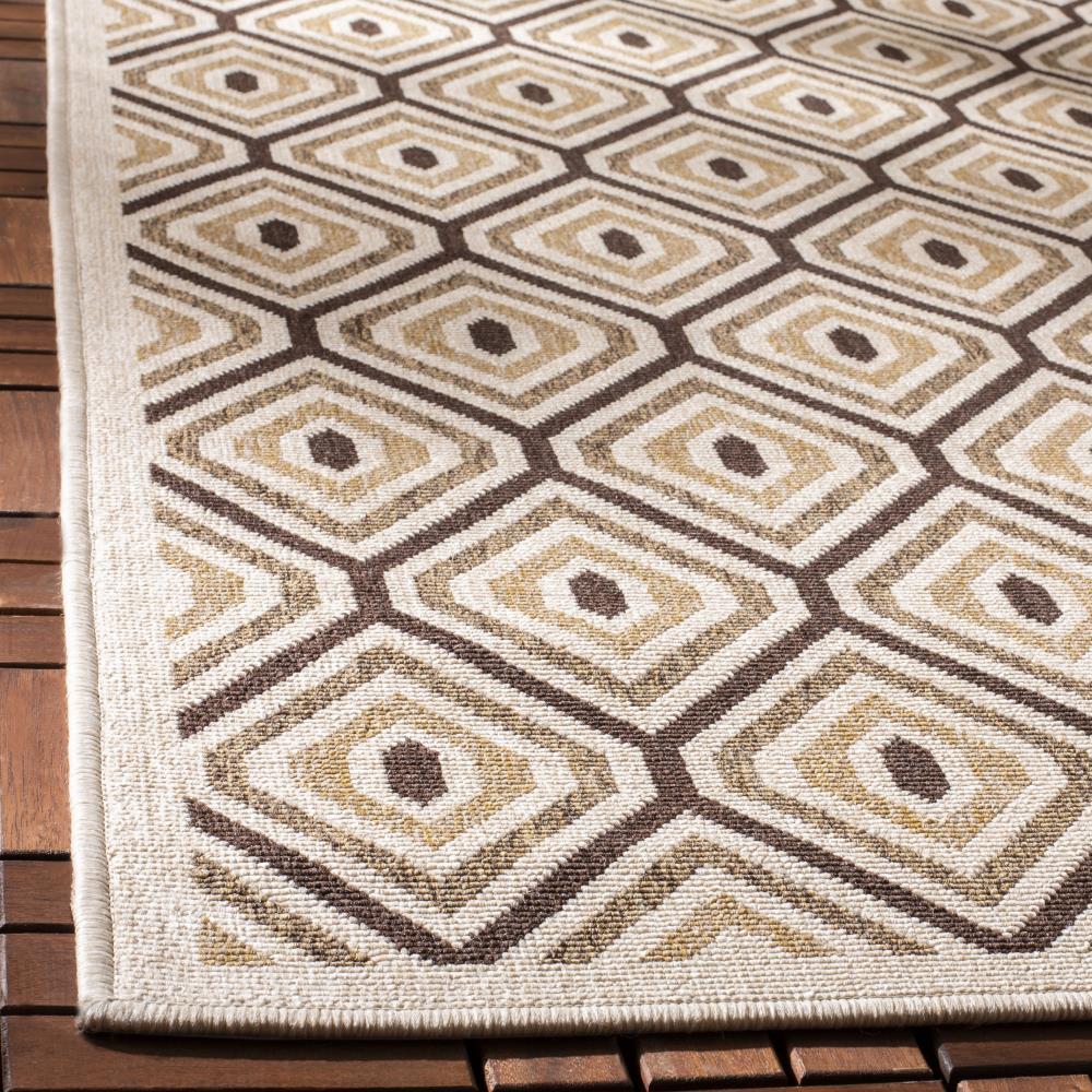Veranda VER003 Power Loomed Indoor/Outdoor Area Rug - Cream/Chocolate - 8'x11' - Safavieh.