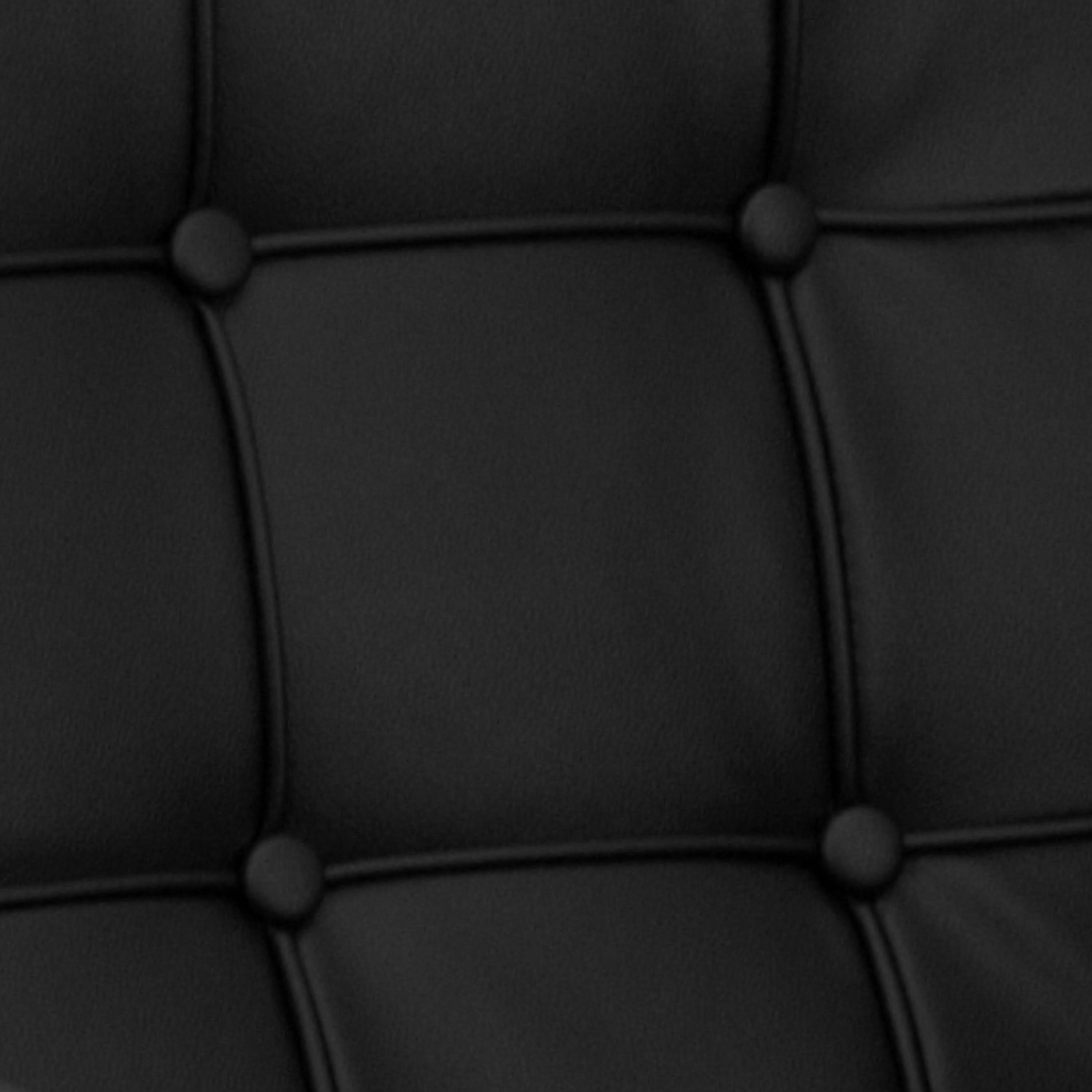 Flash Furniture HERCULES Lacey Series Contemporary Black LeatherSoft Chair with Stainless Steel Frame