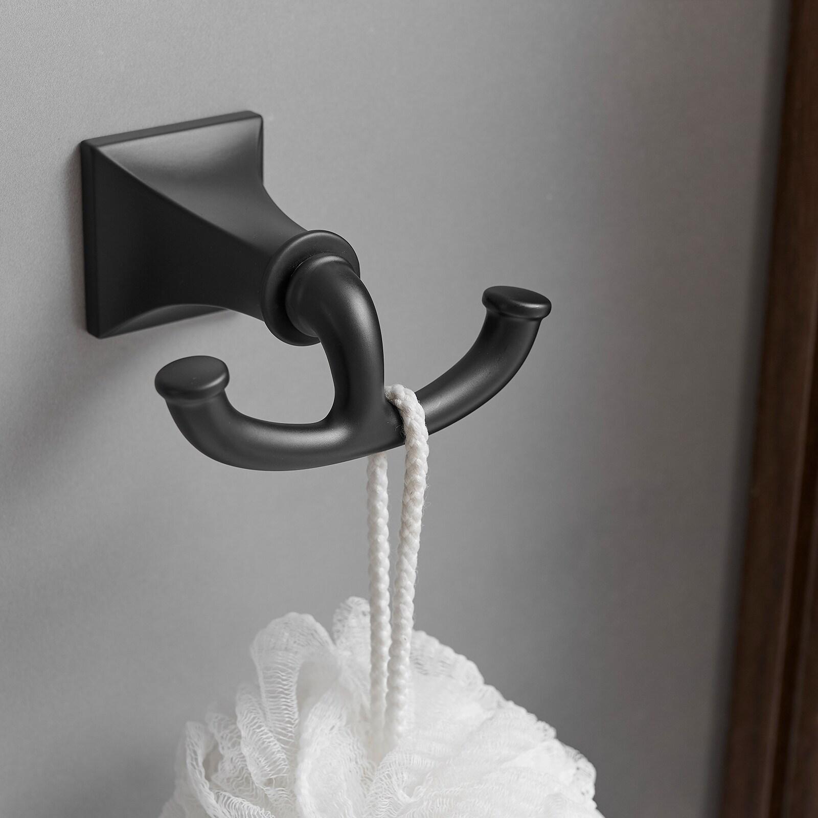 BWE 4-Piece Bath Hardware Set with Towel Bar Hand Towel Holder Toilet Paper Holder Towel Hook Square