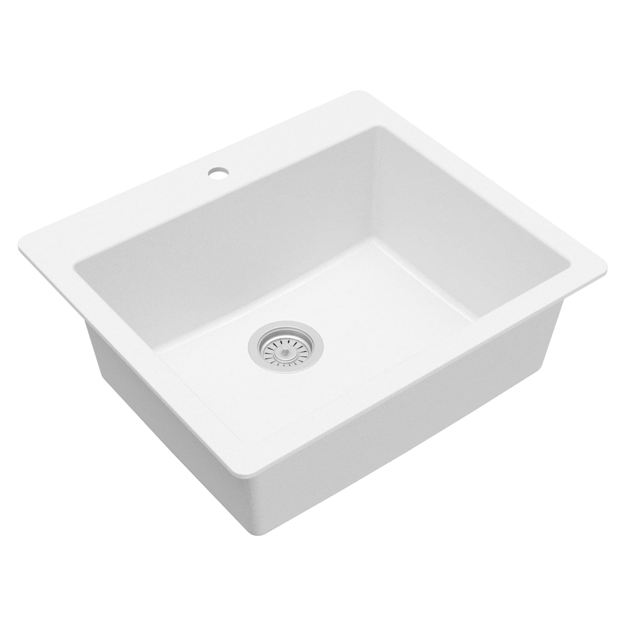 Karran Quartz 25'' X 22'' Single Bowl Drop-in Kitchen Sink