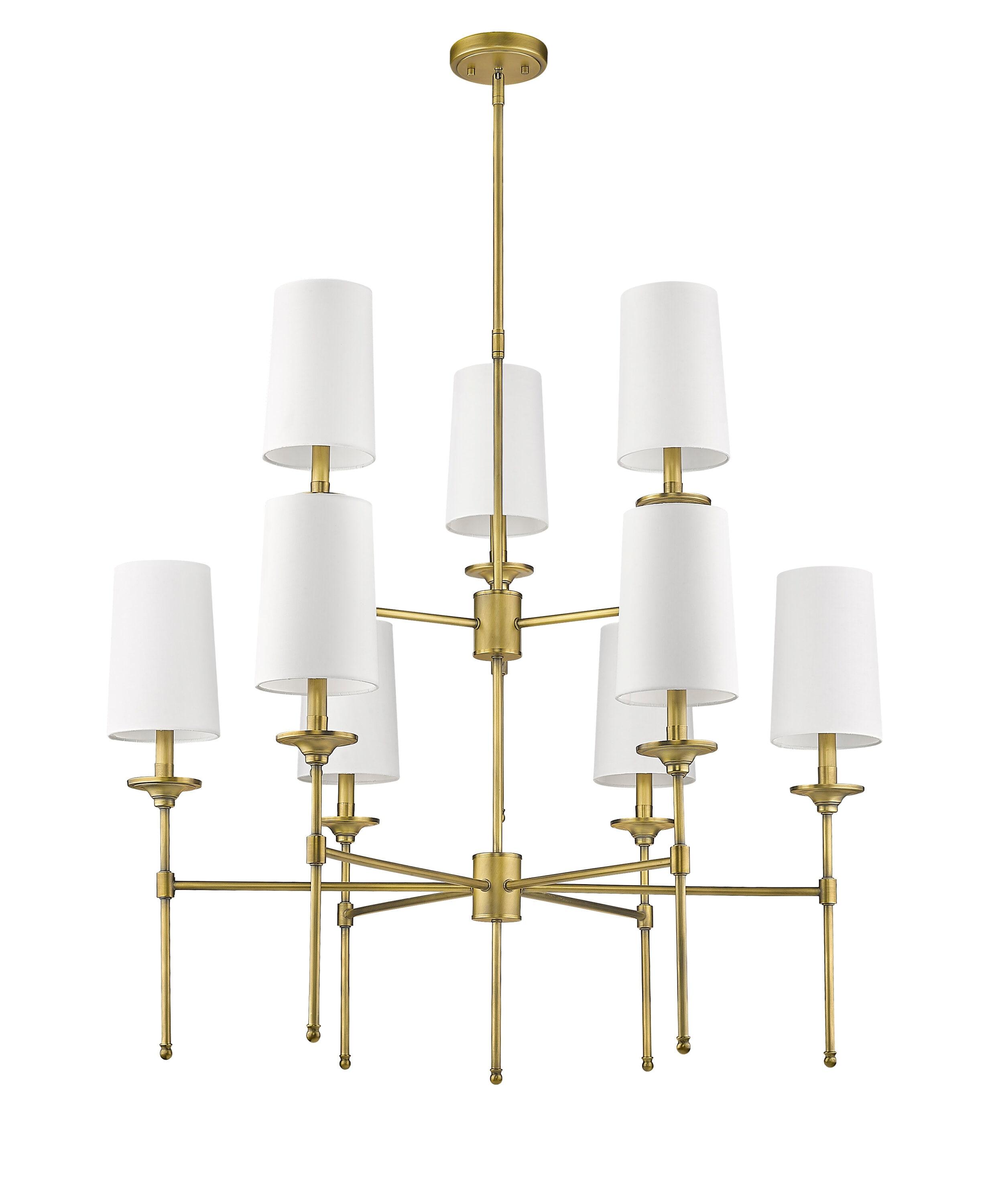 Z-Lite Emily 9 - Light Chandelier in  Rubbed Brass