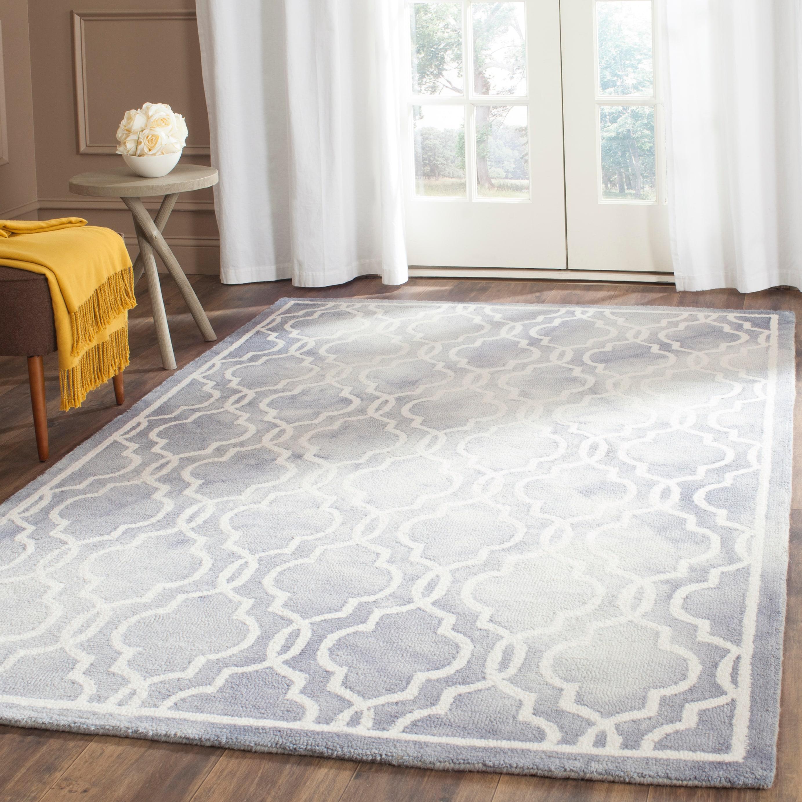 Dip Dye DDY539 Hand Tufted Accent Rug - Grey/Ivory - 2'x3' - Safavieh.