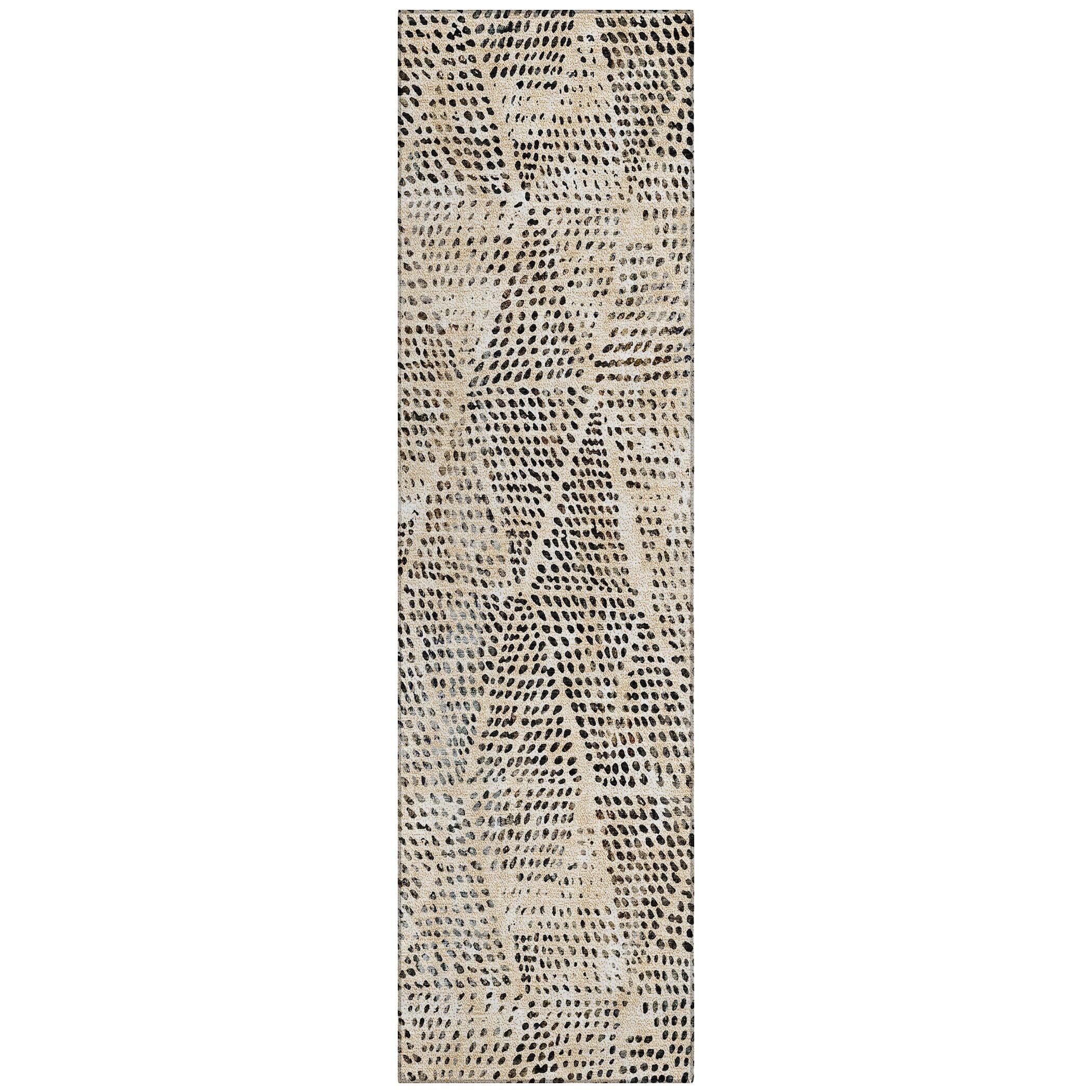 Addison Rugs Chantille Indoor/Outdoor Transitional Diamond Beige Washable Runner Rug, 2'3" x 7'6"