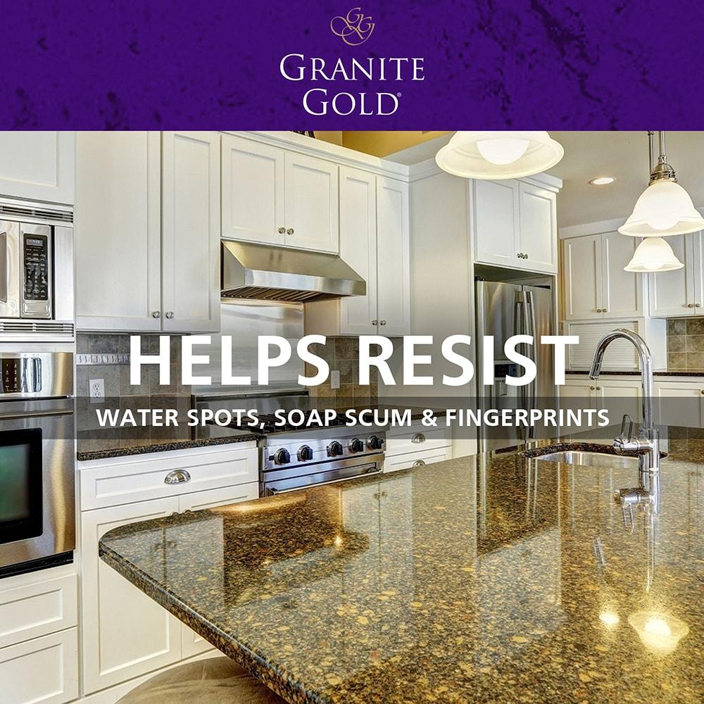 GRANITE GOLD Granite Marble Natural Stone POLISH Safe for Food Prep 24oz GG0033