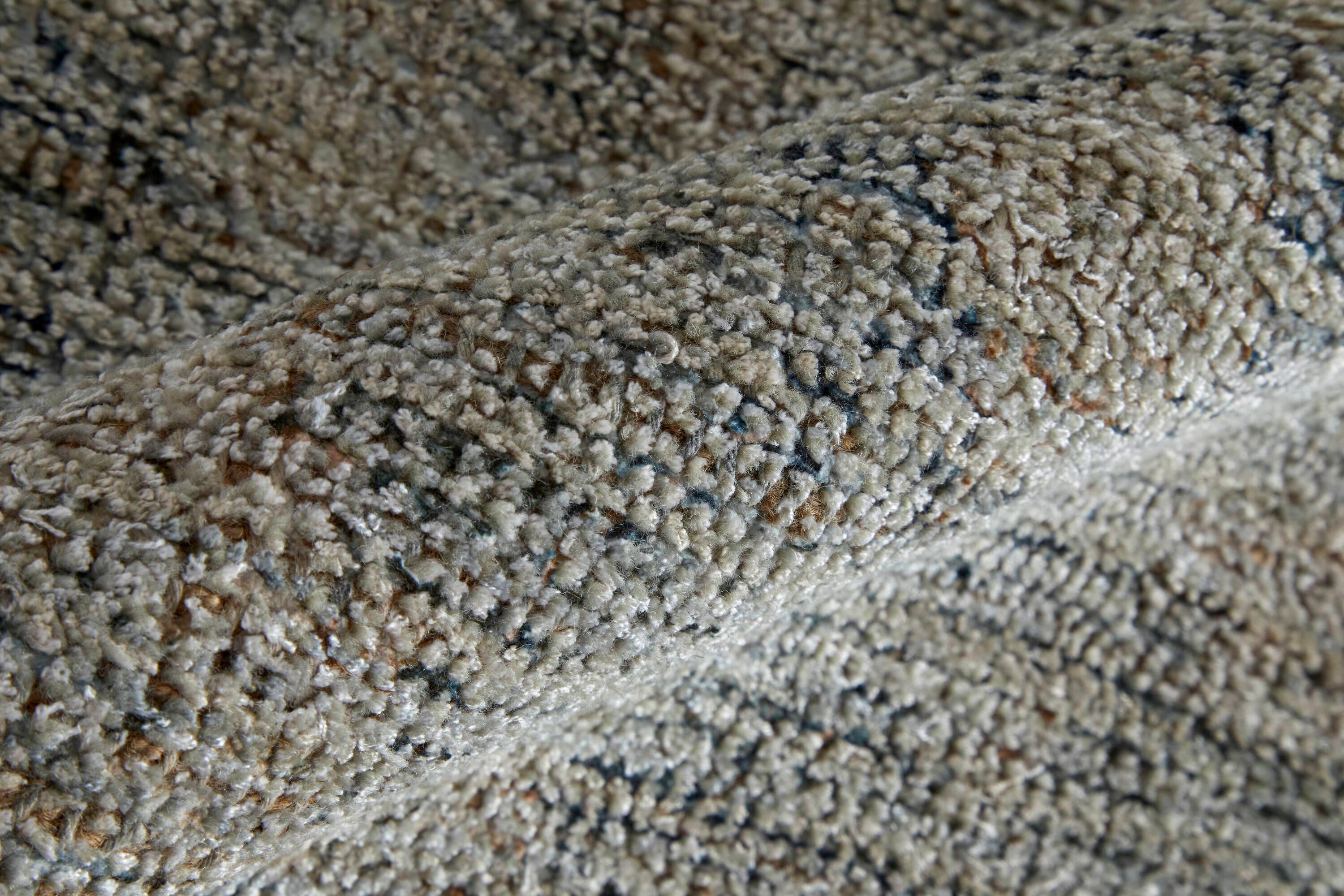 Caldwell Transitional Distressed Gray/Blue/Taupe Area Rug