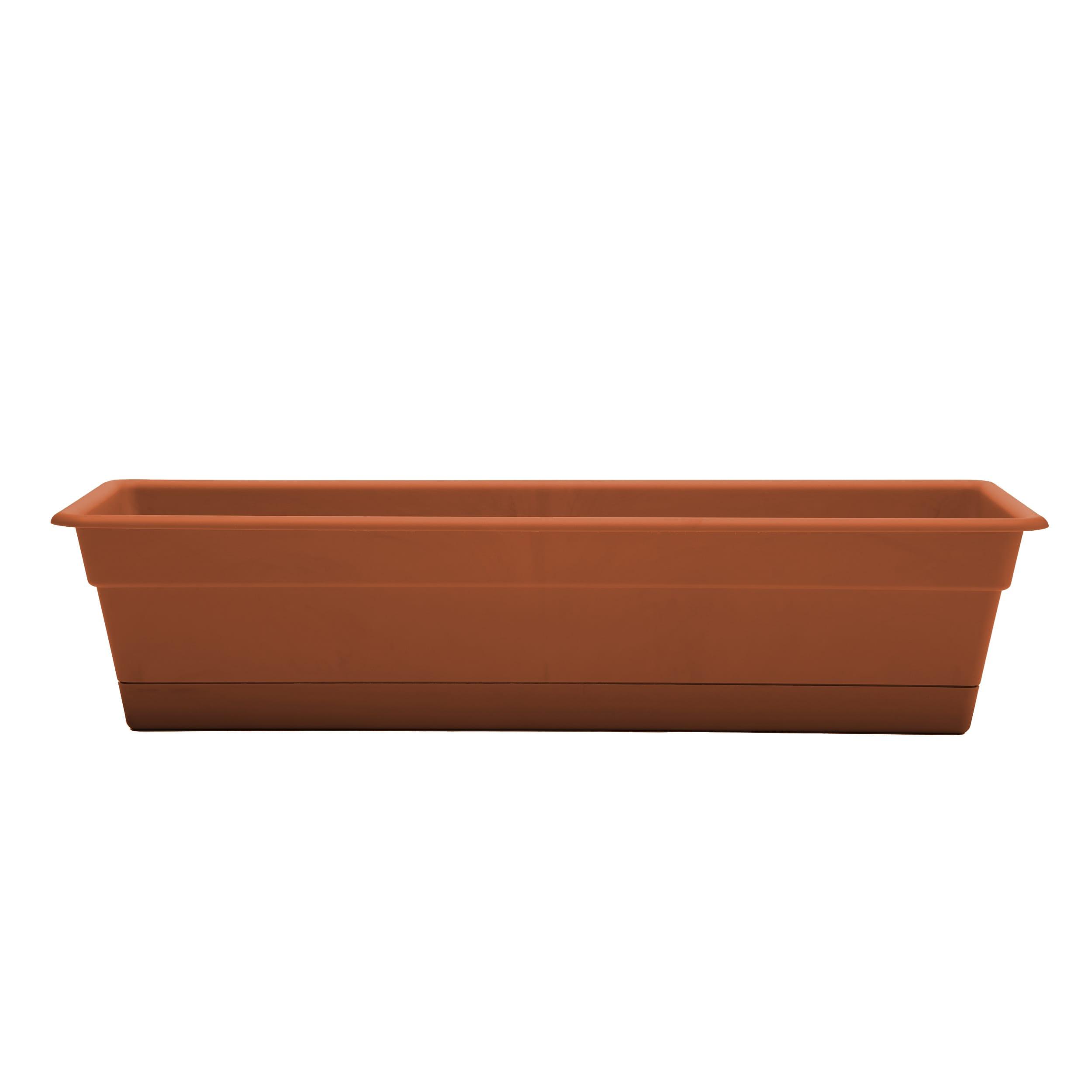 Bloem 24-in Wide Dura Cotta Resin Window Box Planter - Terra Cotta Color