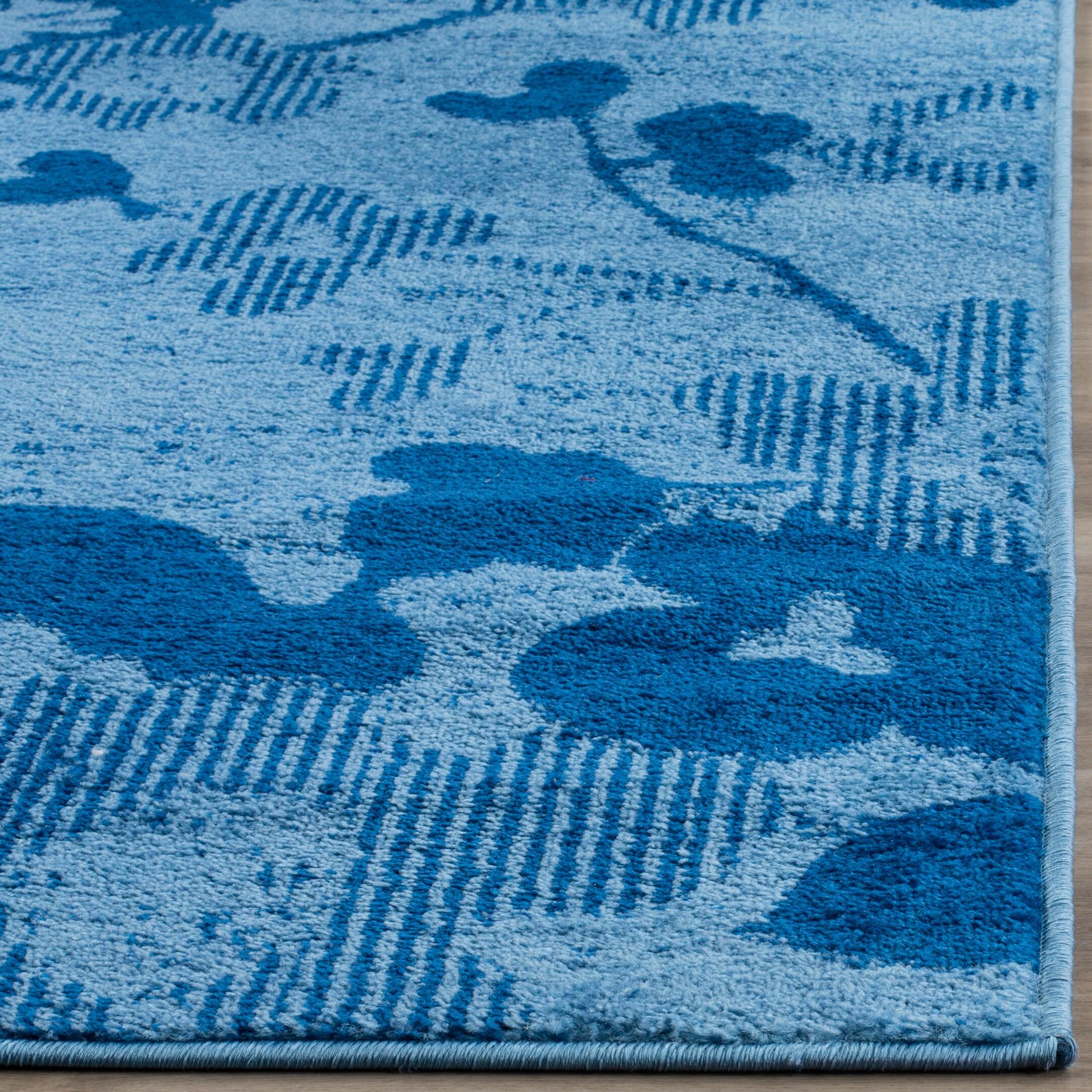 Adirondack ADR114 Machine Made Indoor Area Rug - Light Blue/Dark Blue - 5'-1"x7'-6" - Safavieh