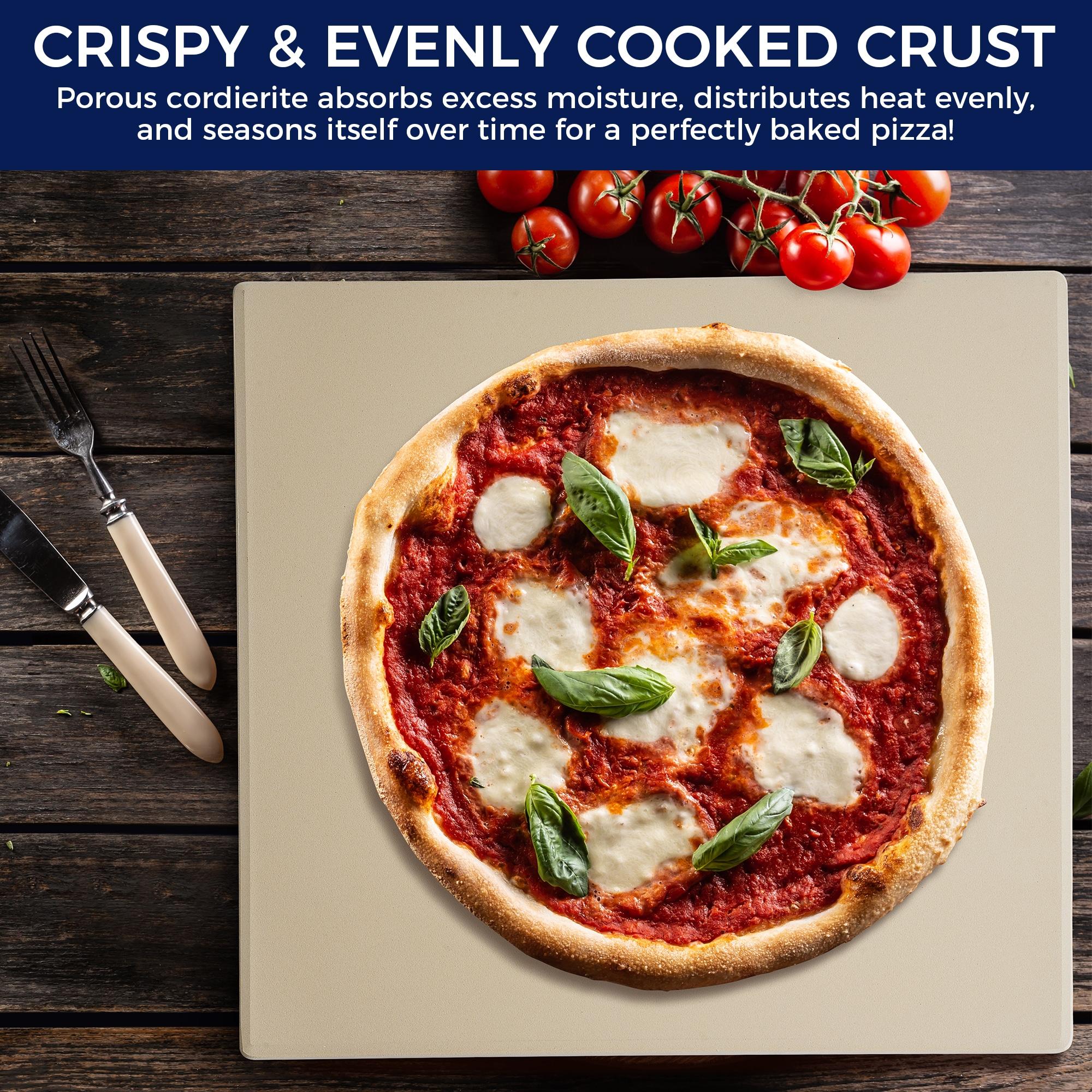 CHEFSPOT CHEFSPOT Cordierite Pizza Stone for Grill, Oven and Pizza Oven - 12" x 12" - 0.6" Thick