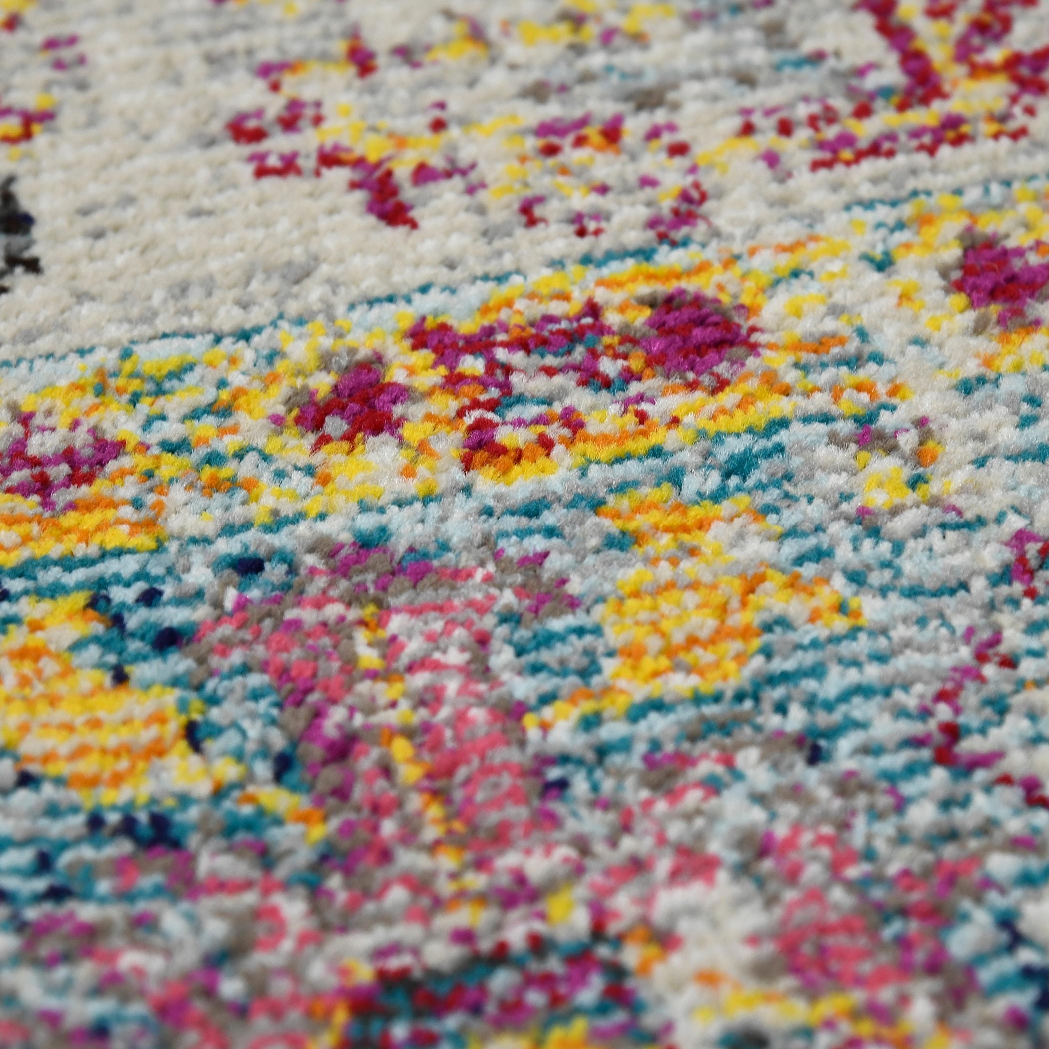 AMER Rugs Alyssa Transitional Bordered Durable Performance Multicolor Area Rug