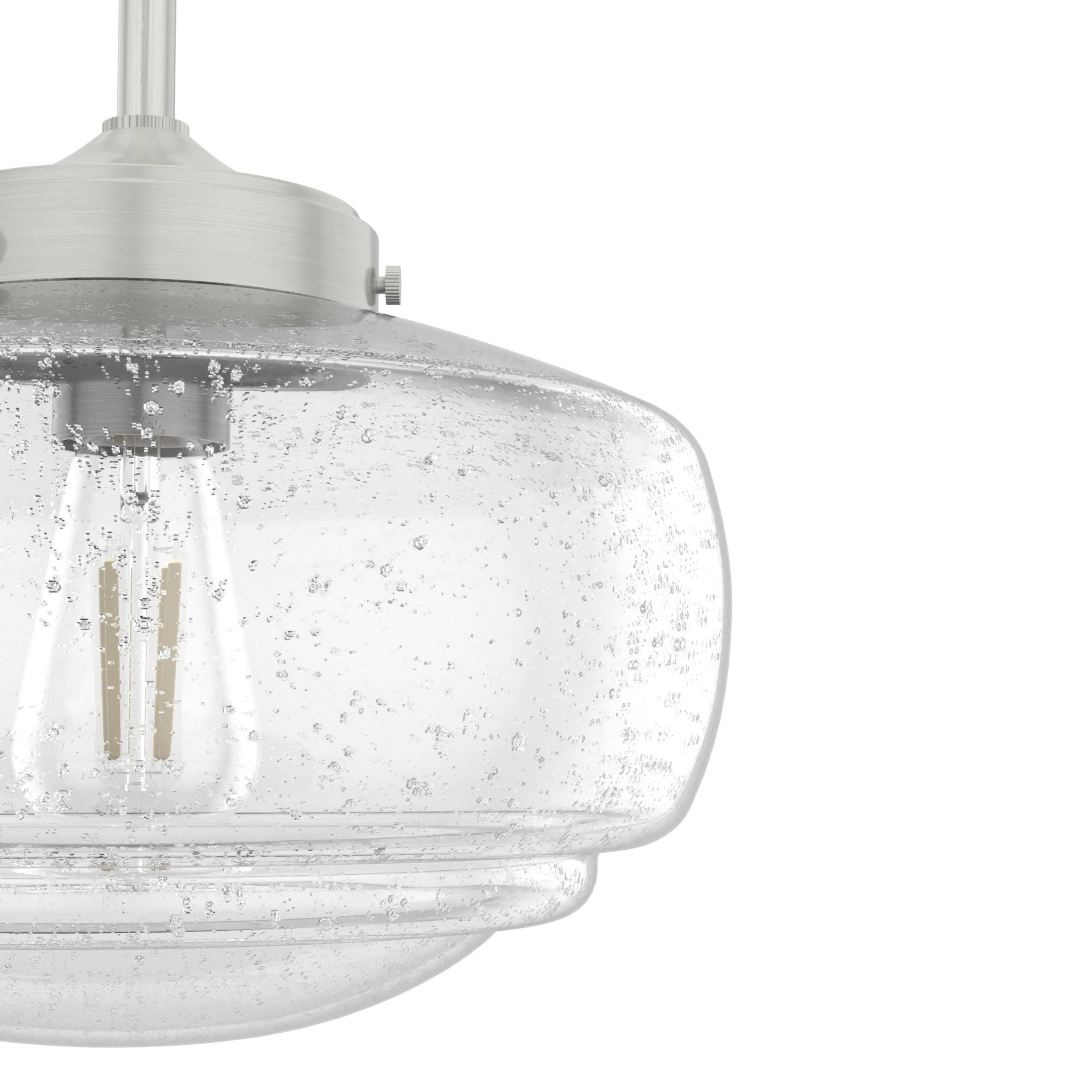 Saddle Creek 1 - Light Single Schoolhouse Pendant with Glass