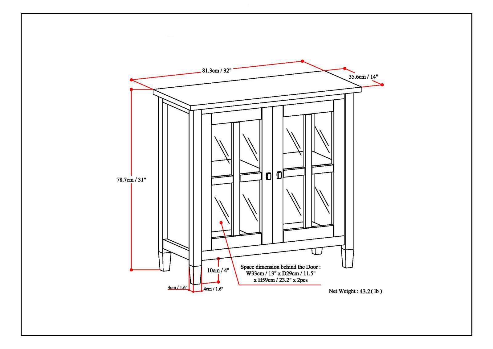 Warm Accent Cabinet