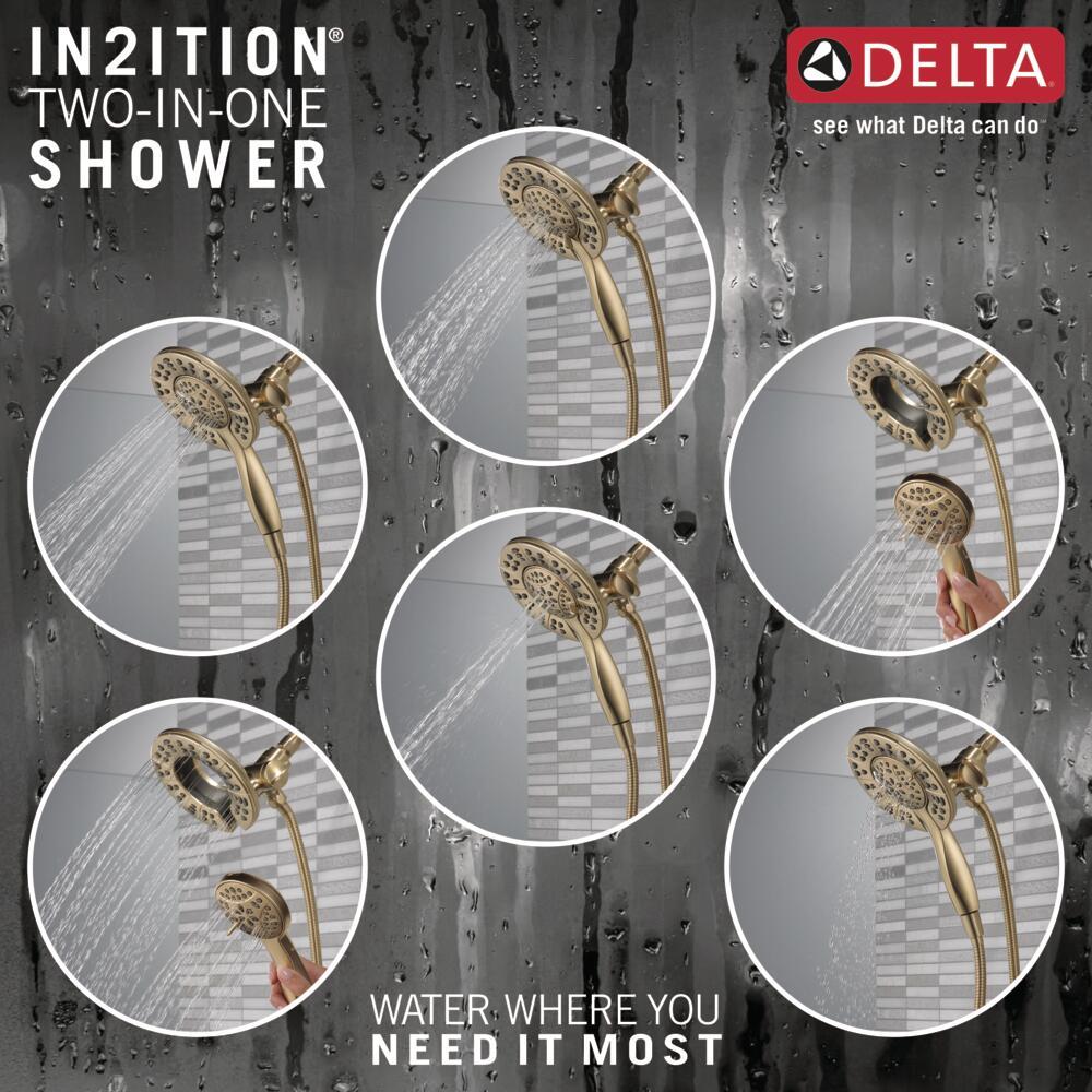 Delta Arvo Single-Function Tub Shower Faucet Set, Shower Trim Kit with In2ition Shower Head and Valve 144840-CZ-I