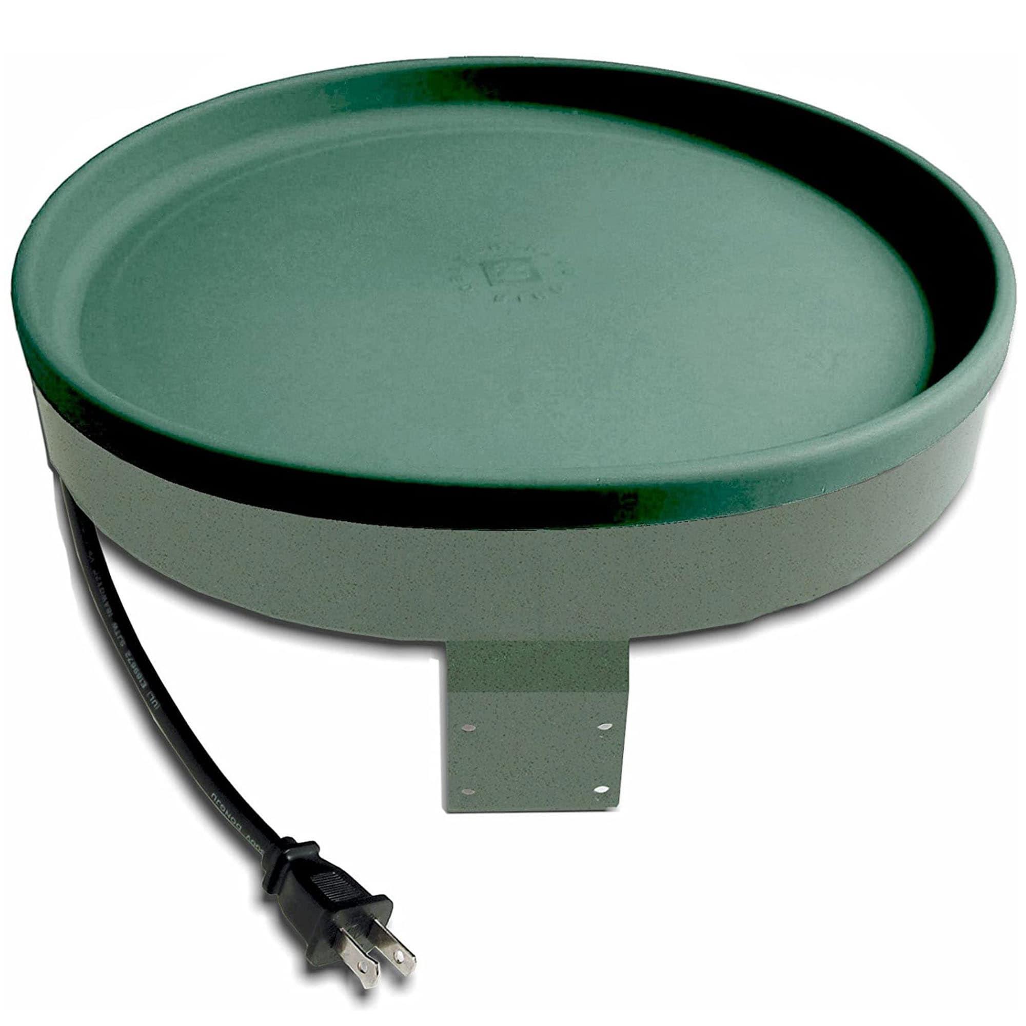 Farm Innovators GBD-75 All Seasons 3 In 1 Outdoor 14 Inch Heated Birdbath with 3 Mounting Options, 75 Watts, Green/Light Green