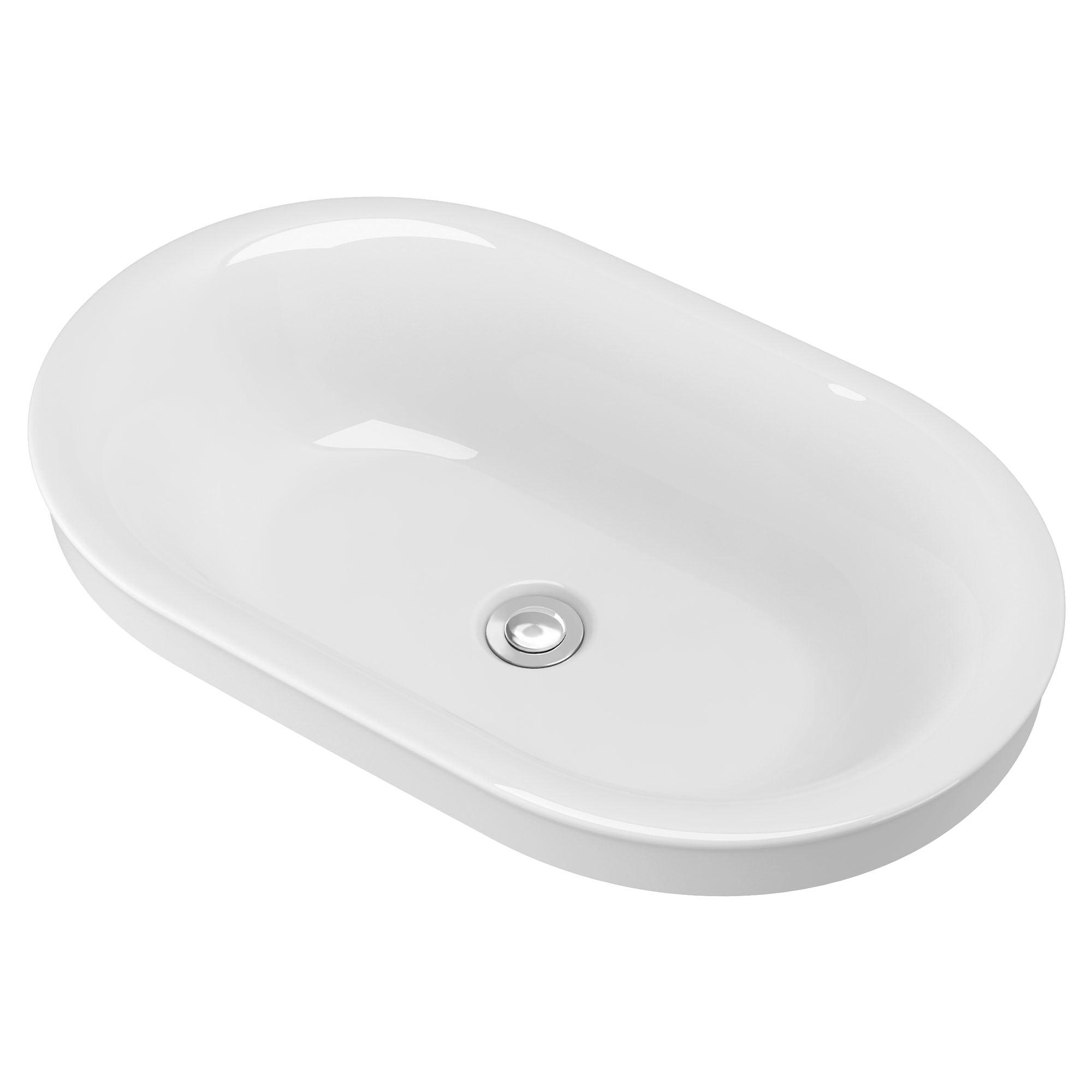 American Standard Studio S 14'' White Vitreous China Oval Bathroom Sink with Overflow