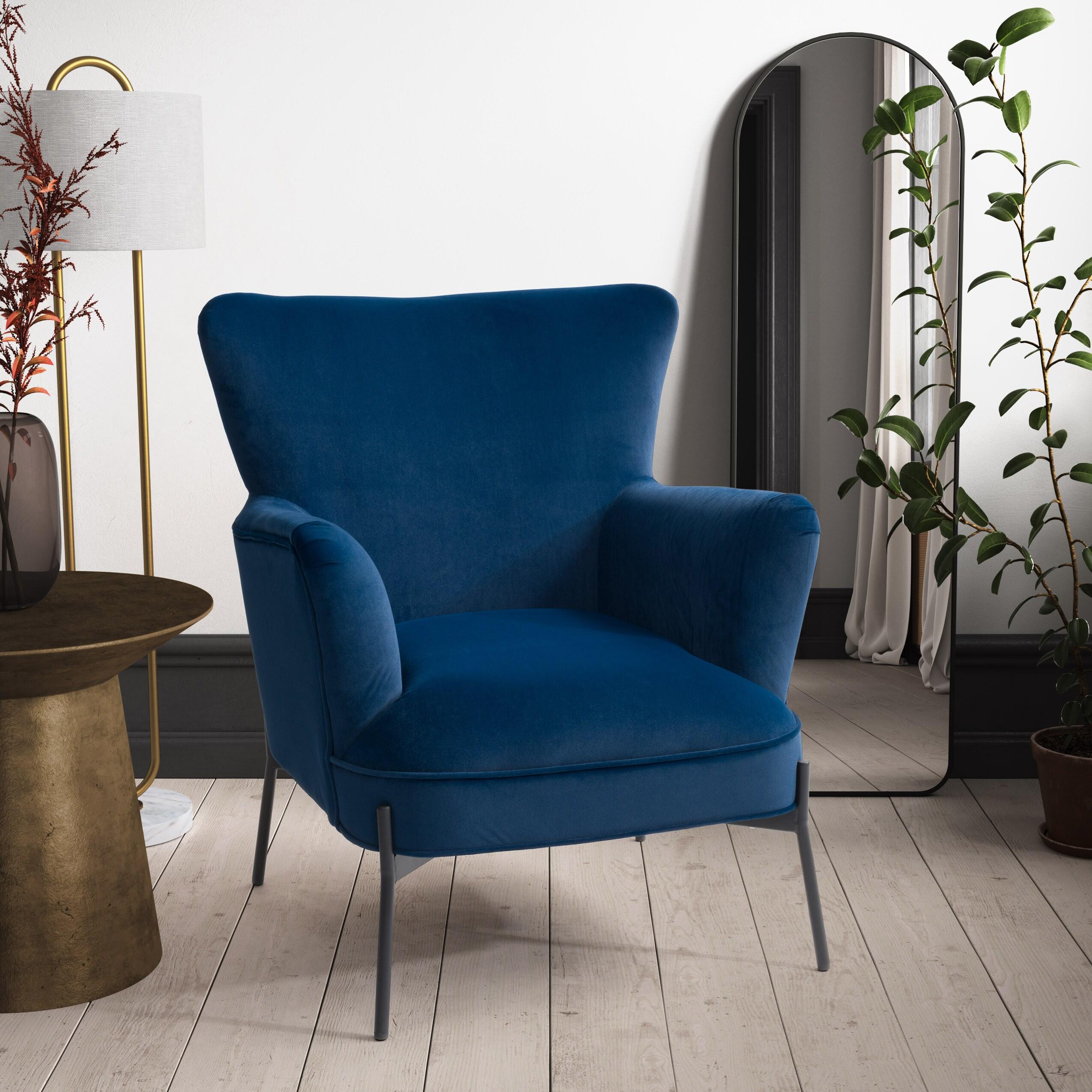 Elwood Wingback Accent Chair - CorLiving