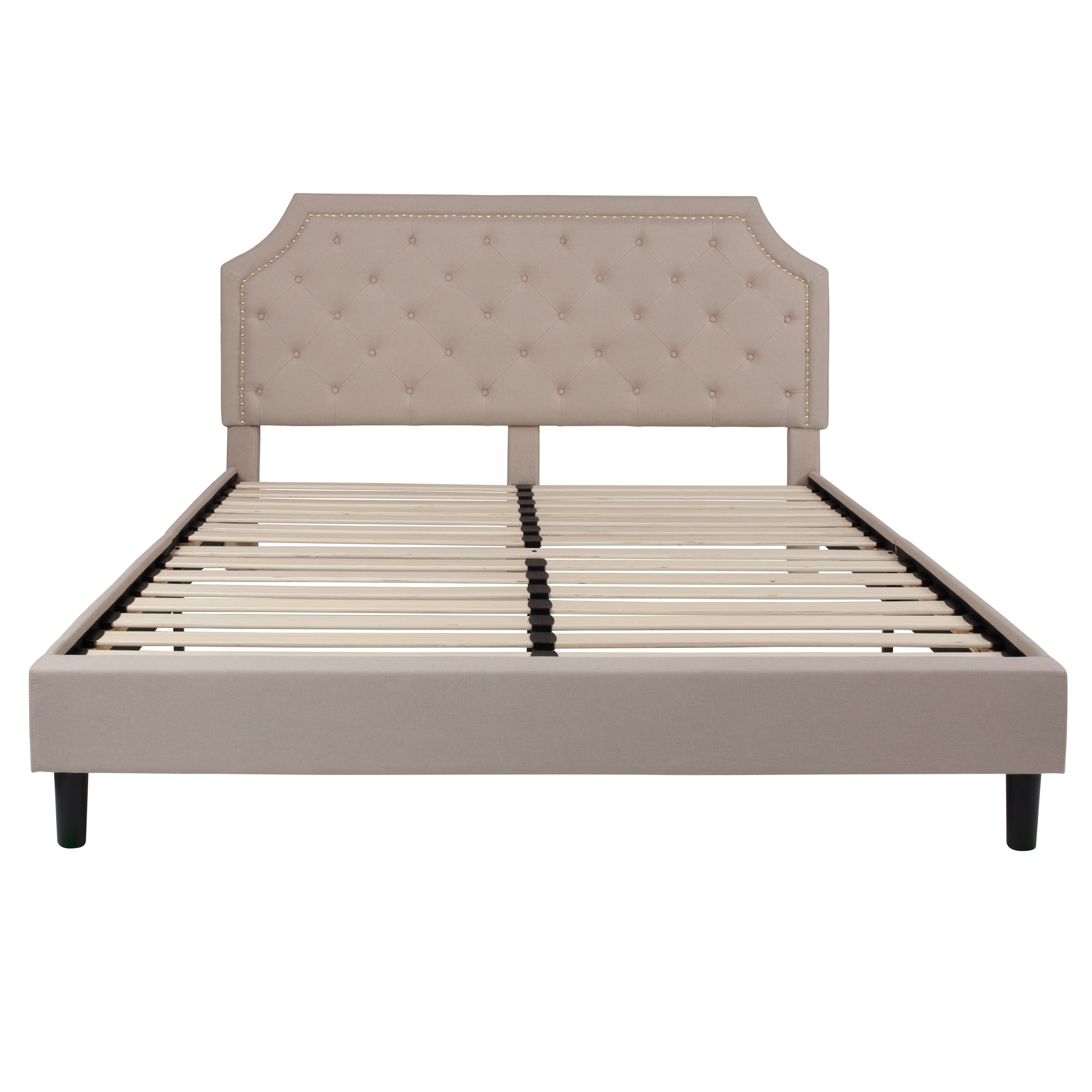 Flash Furniture Brighton Arched Tufted Upholstered Platform Bed