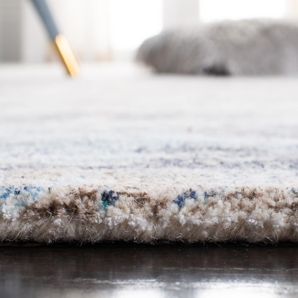 Restoration Vintage RVT111 Hand Tufted Indoor Area Rug - 5'x8' - Blue/Ivory - Safavieh