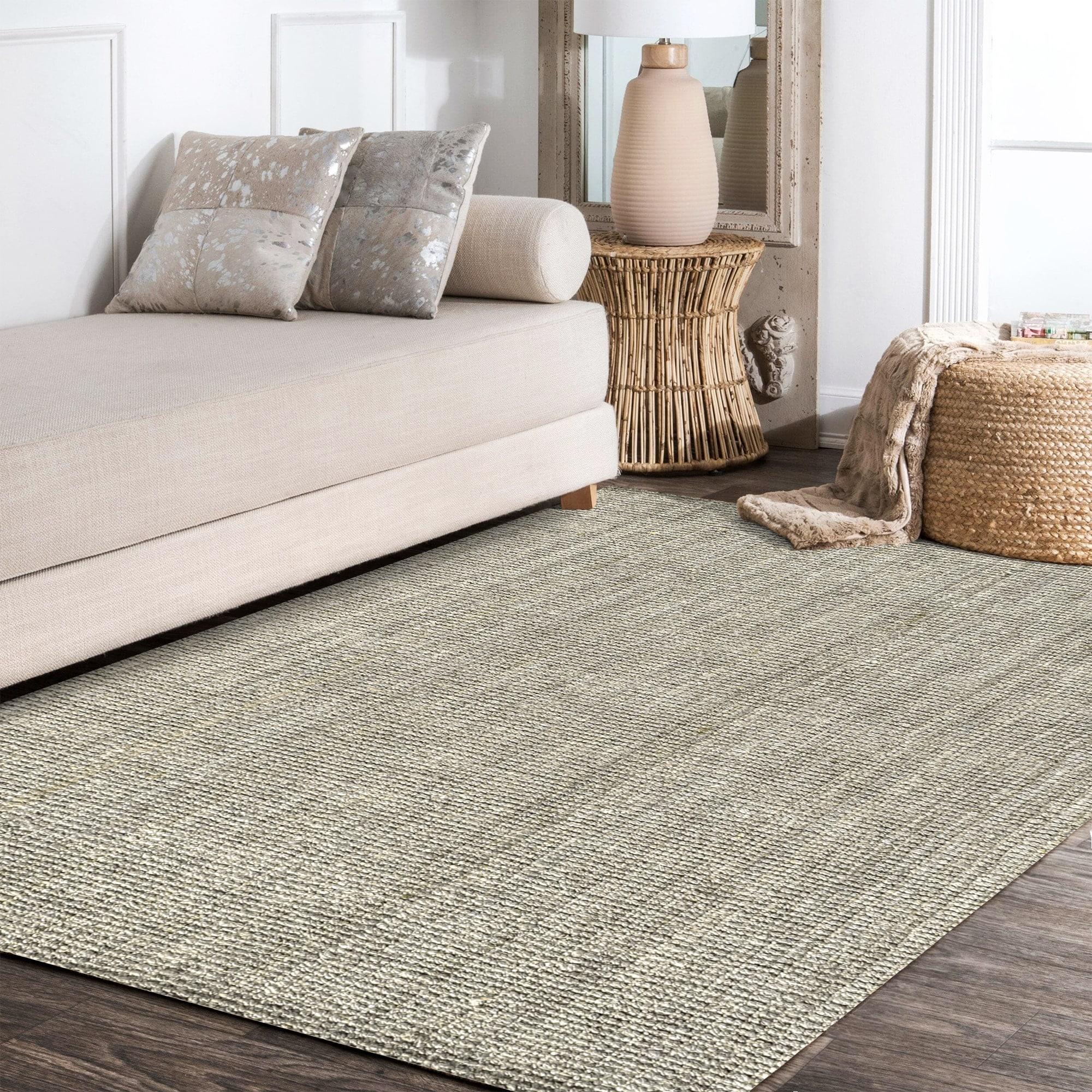 3'x5' Pata Hand Woven Chunky Jute Area Rug, Gray - JONATHAN Y