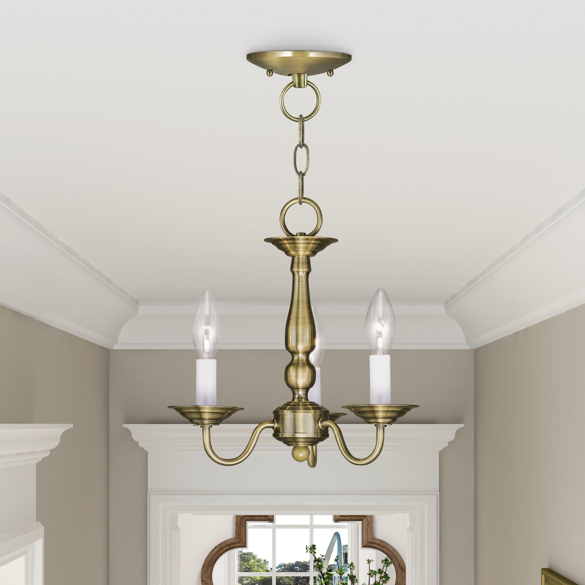 Livex Lighting Williamsburgh 3 - Light Chandelier in  Antique Brass