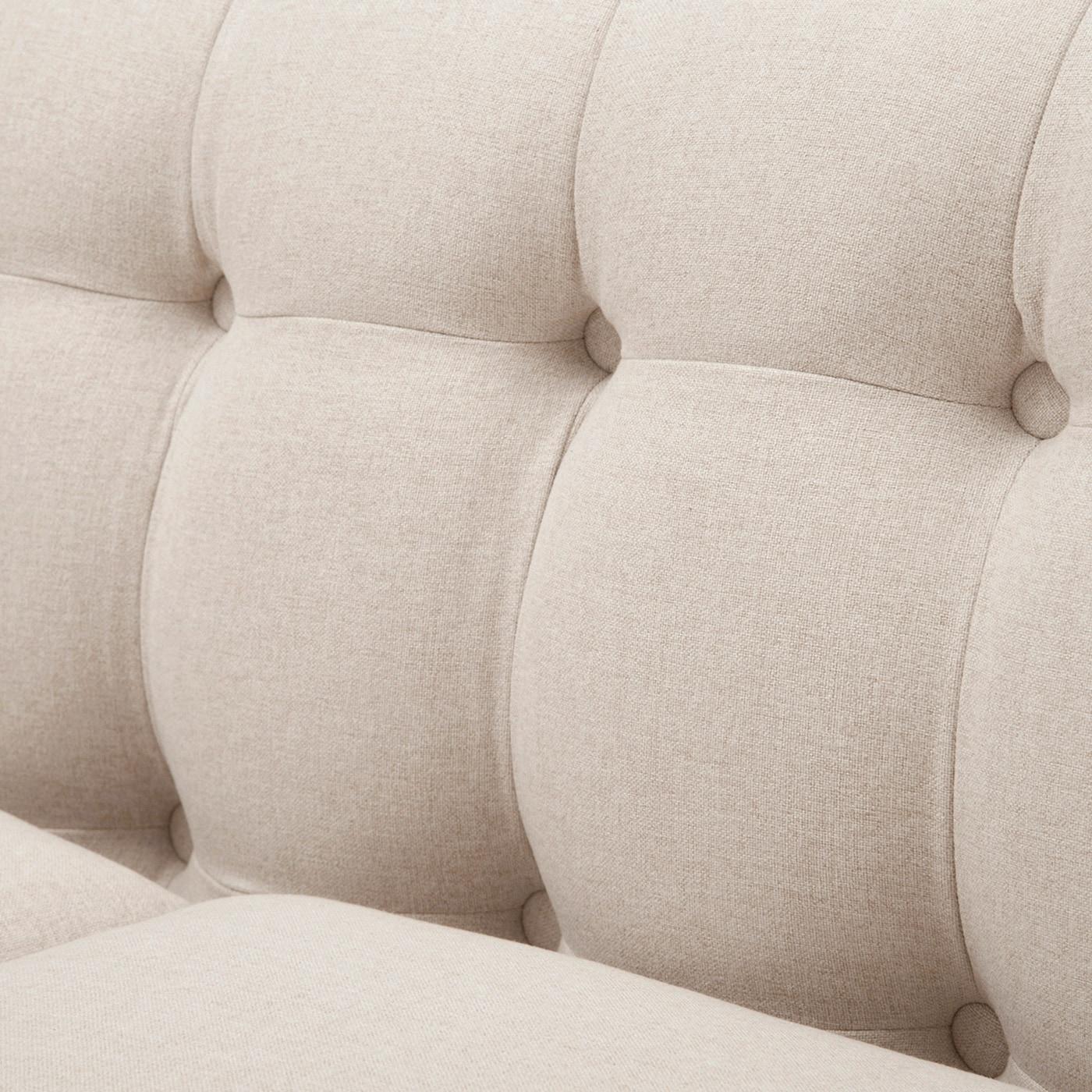 Jack 84" Tufted Tuxedo Sofa Double Cushion Sky Neutral