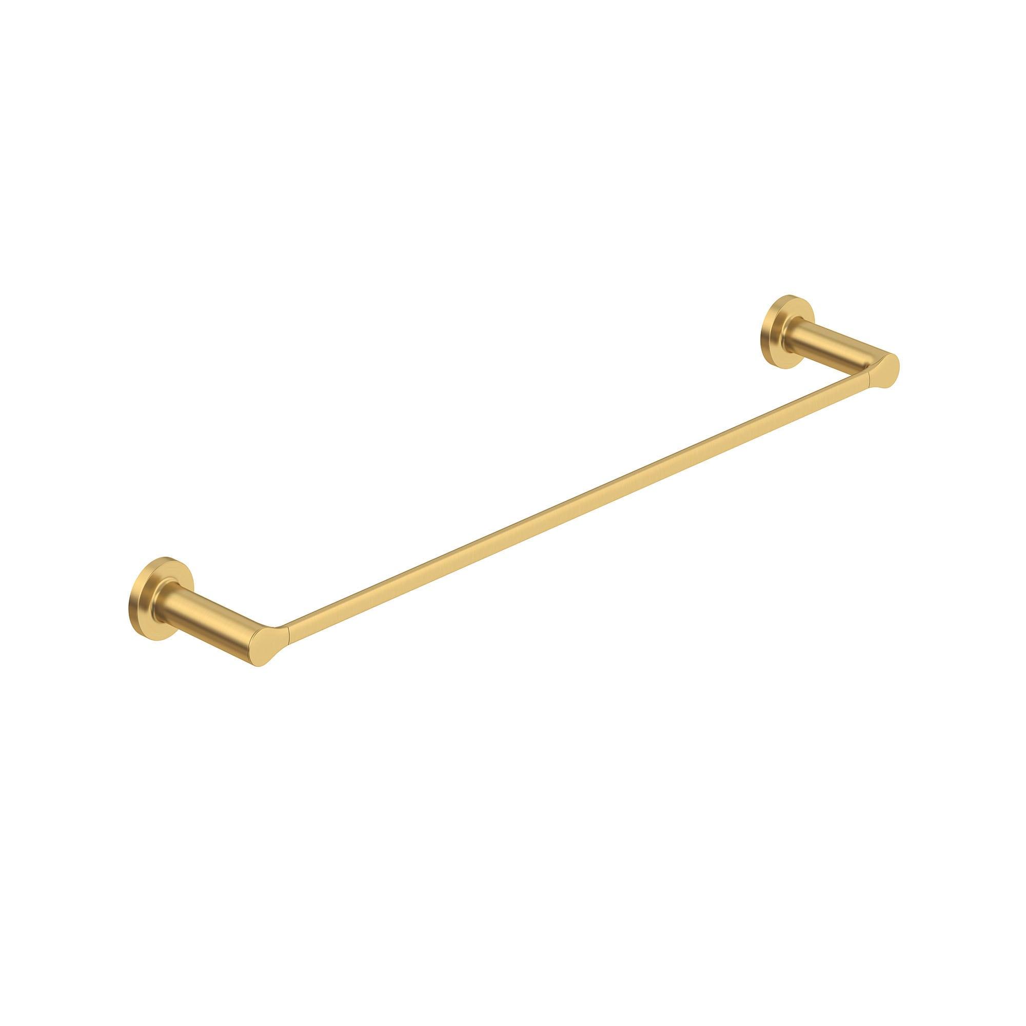 24" Brushed Cool Sunrise Brass Wall Mounted Towel Bar