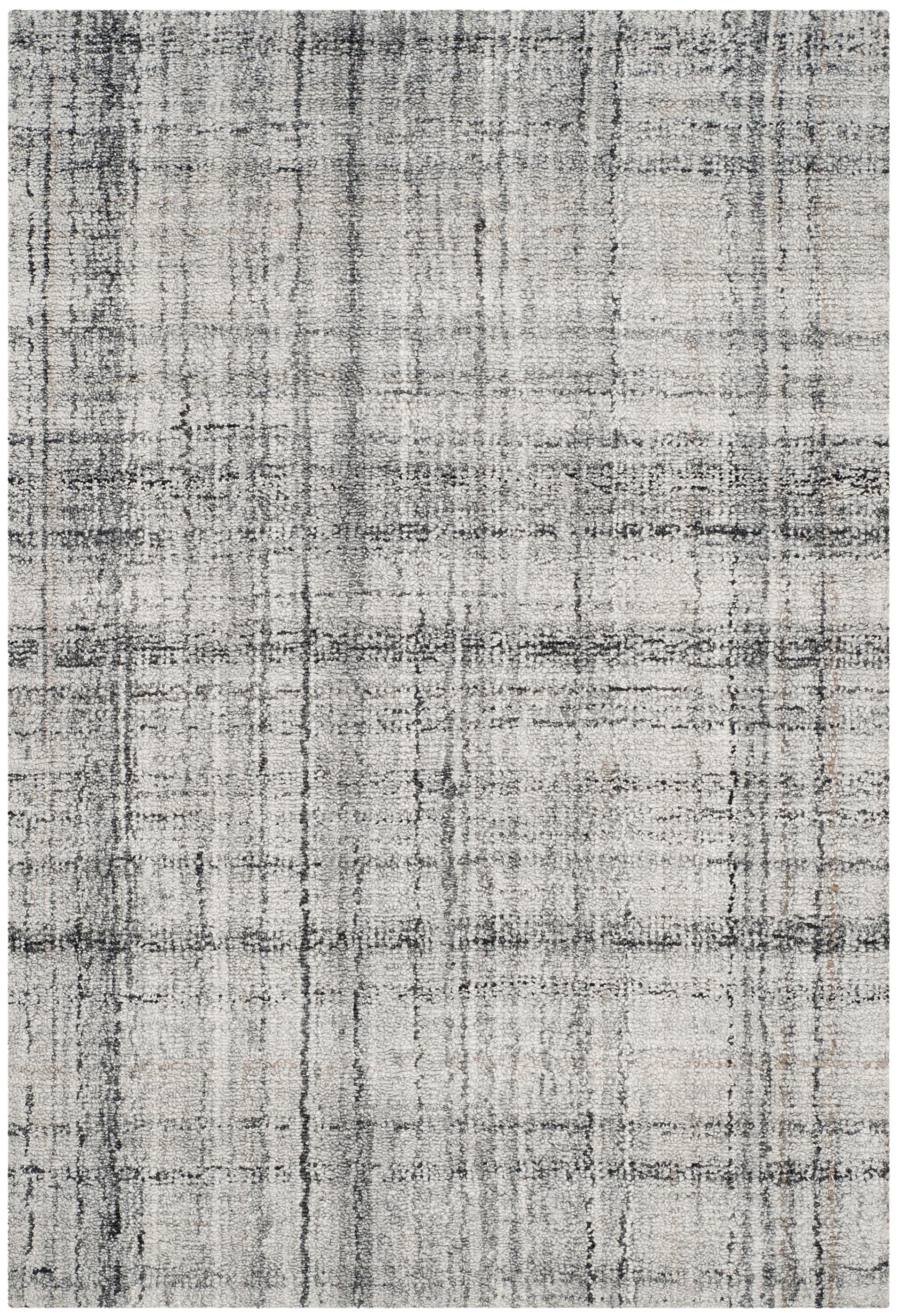 Abstract ABT141 Handmade Indoor Accent Rug - Grey/Black - 3'x5' - Safavieh