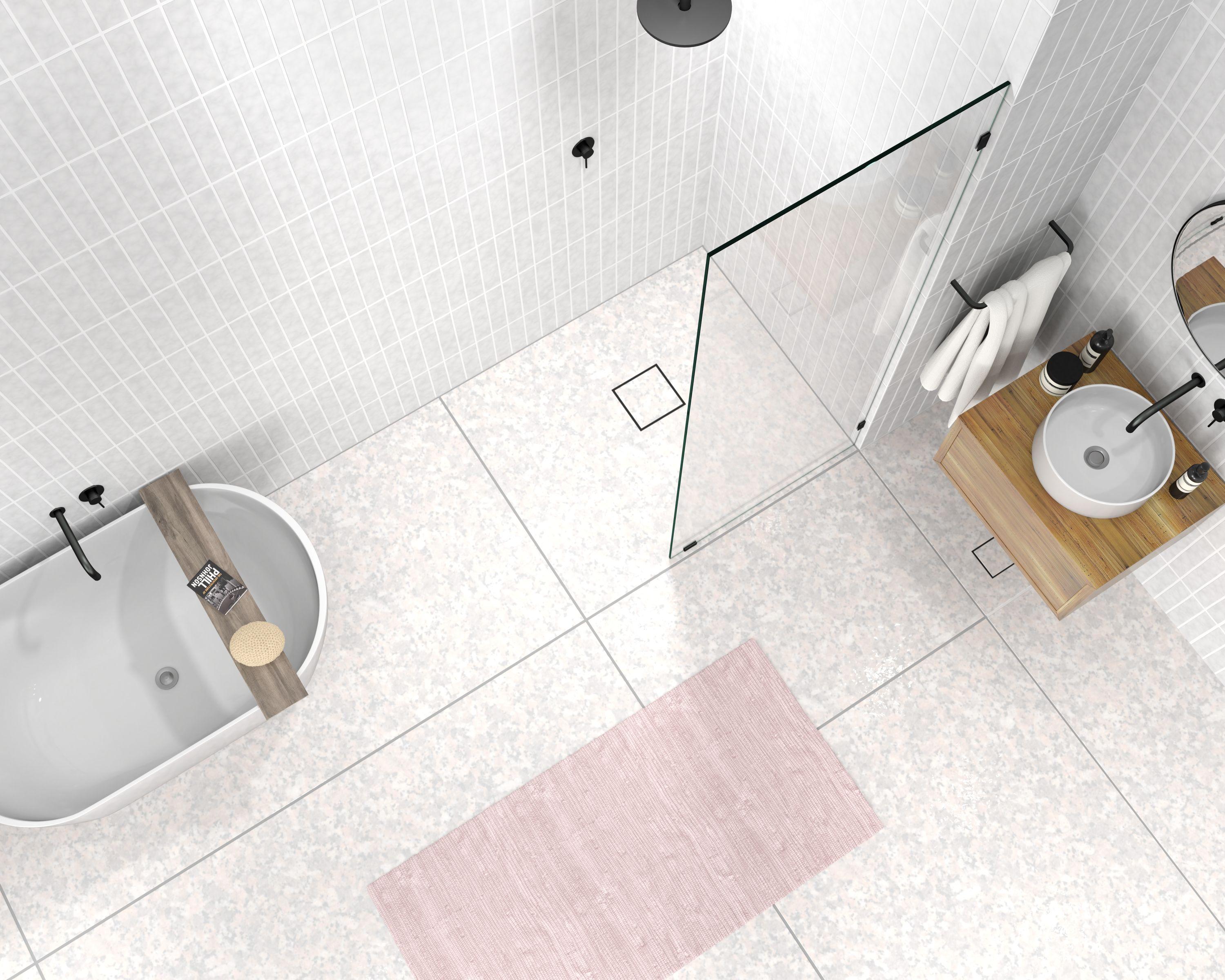 Glass Warehouse Vela 33 in. x 78 in. Fully Frameless Single Fixed Shower Panel GW-SFP-33-ORB