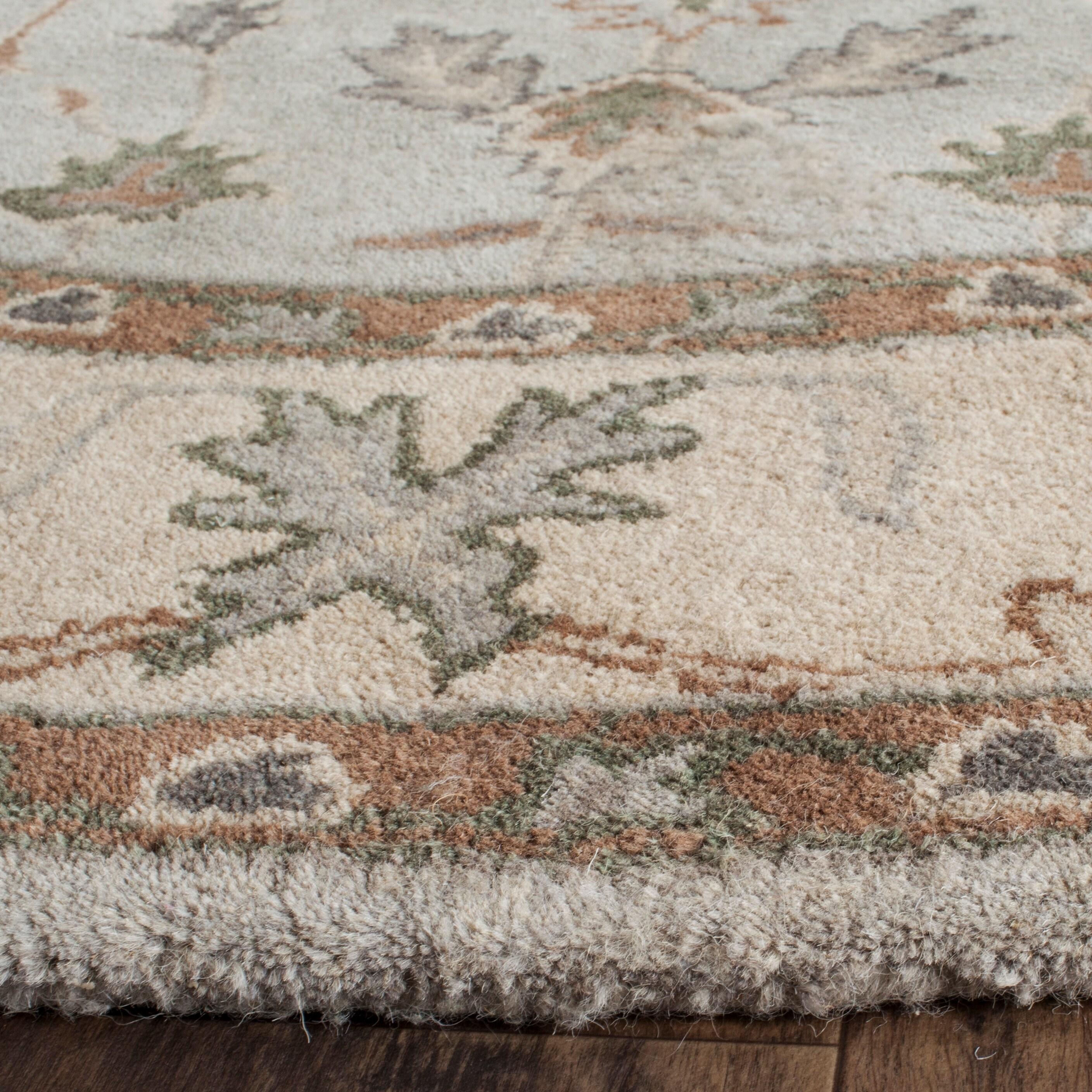 Heritage HG864 Hand Tufted Area Rug - Green/Beige - 4'x6' - Safavieh.