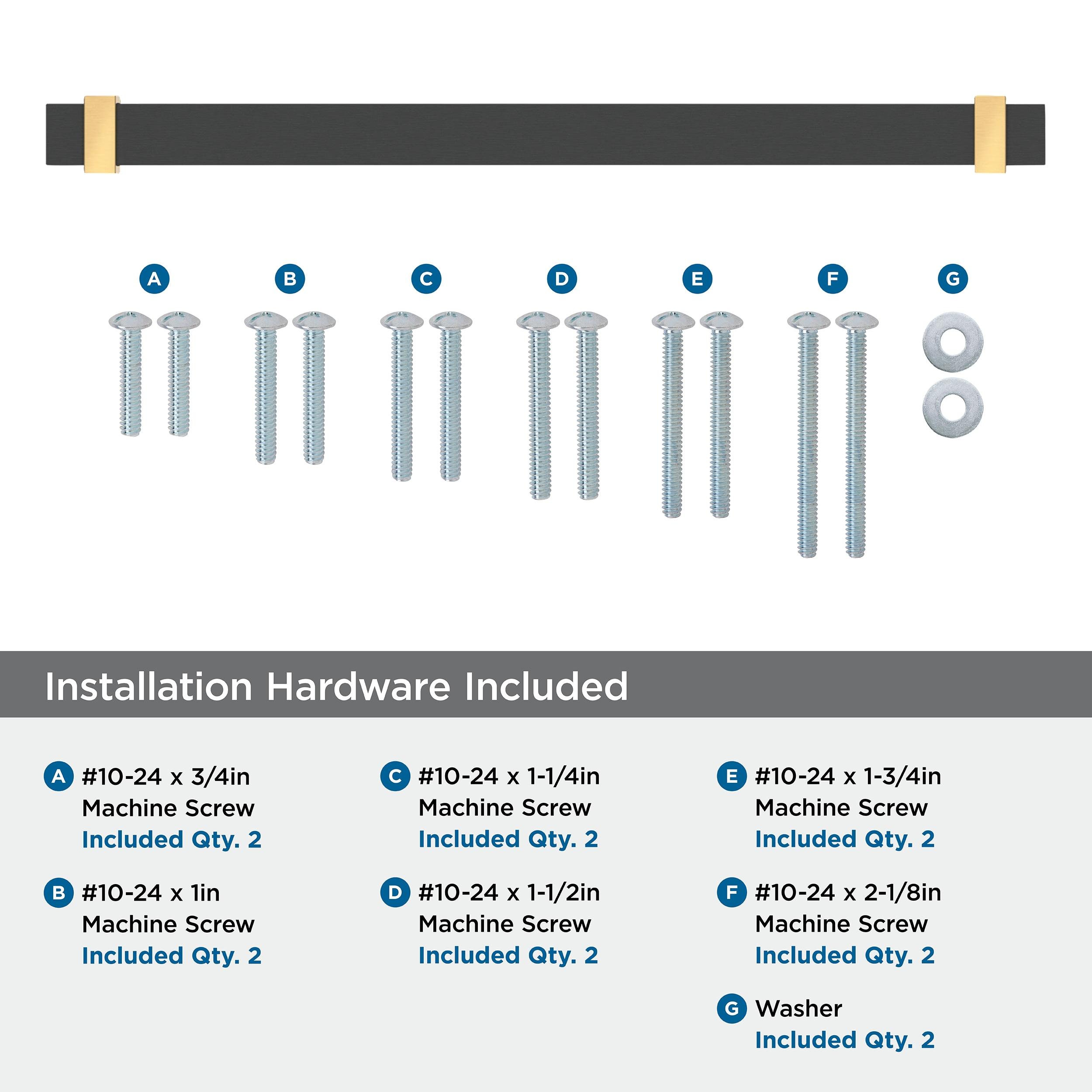 Amerock Overton 12 inch (305mm) Center-to-Center Brushed Matte Black/Champagne Bronze Appliance Pull
