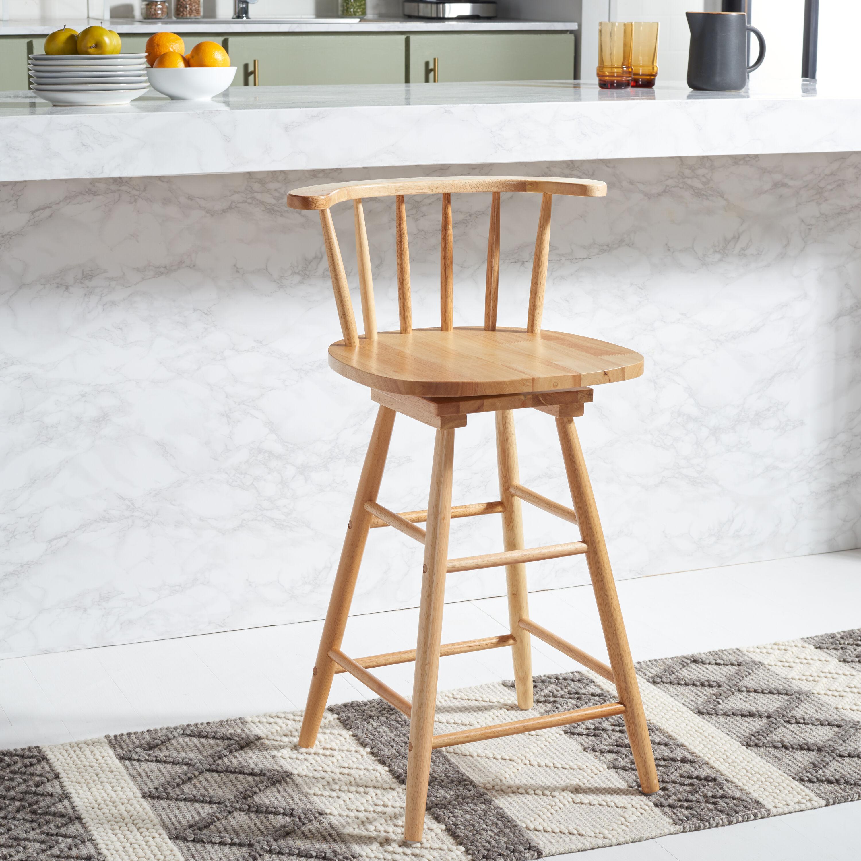 Ray Swivel Counter Stool - Natural - Safavieh