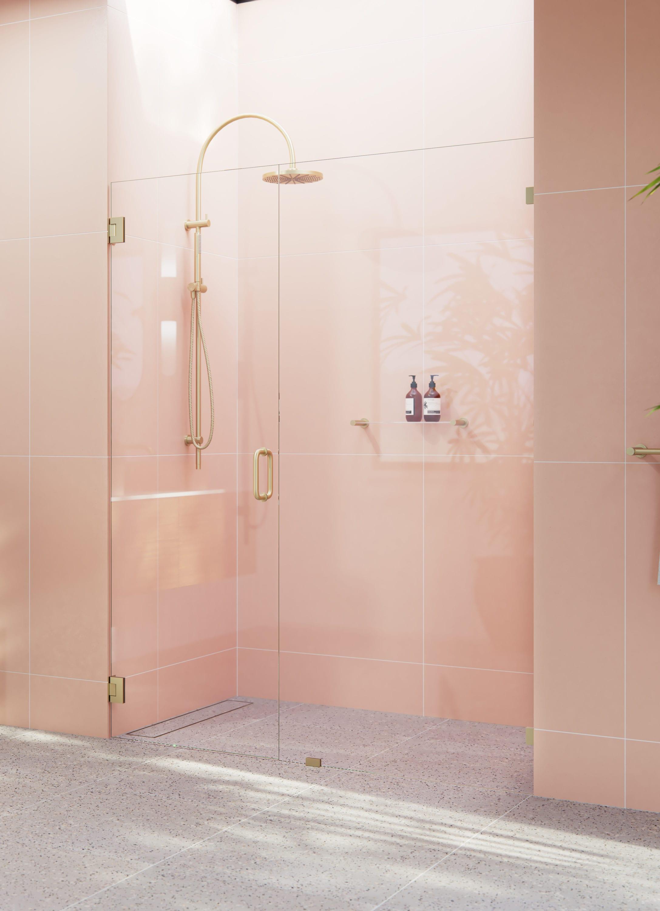 Illume 57.5 in. x 78 in. Fully Frameless Wall Hinge Shower Door