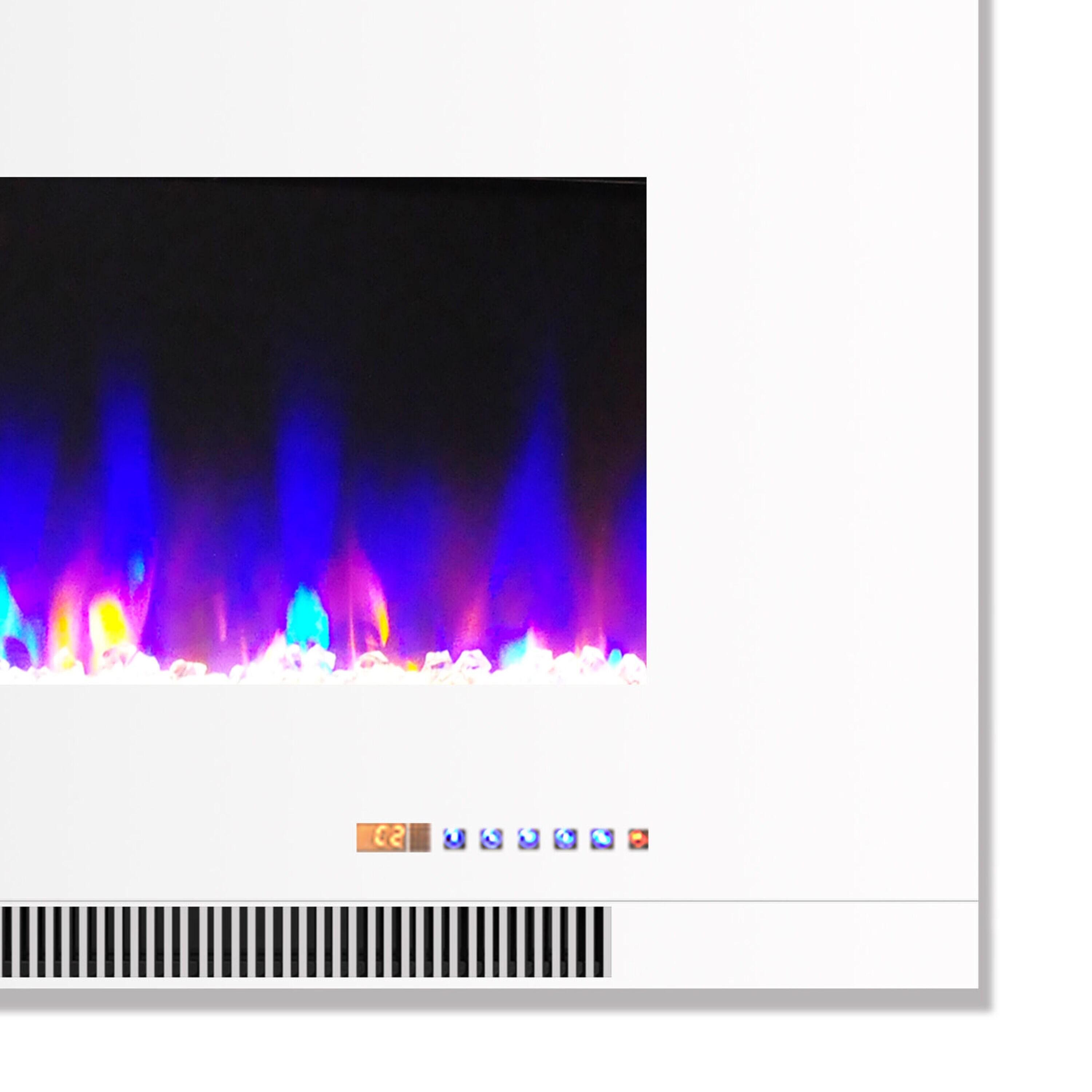 Cambridge Cambridge Wall Mount Electric Fireplace Heater with Remote Control for Indoor Use in Living Room, Bedroom, Home Office