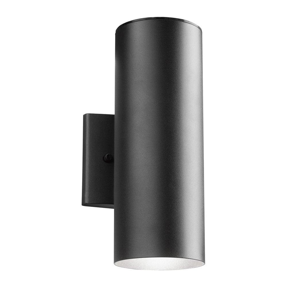 Kichler 12" 1 Light Integrated LED Textured Black Cylinder Outdoor Wall Sconce