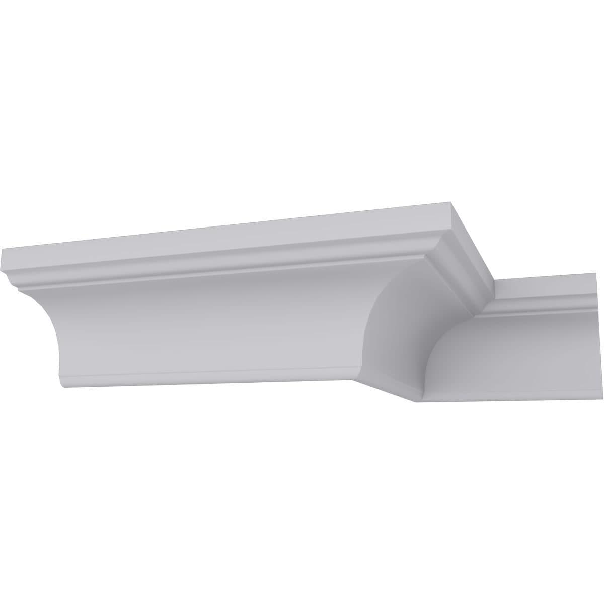 3 1/2"H x 3 3/8"P x 4 7/8"F x 94 1/2"L Holmdel Traditional Smooth Crown Moulding