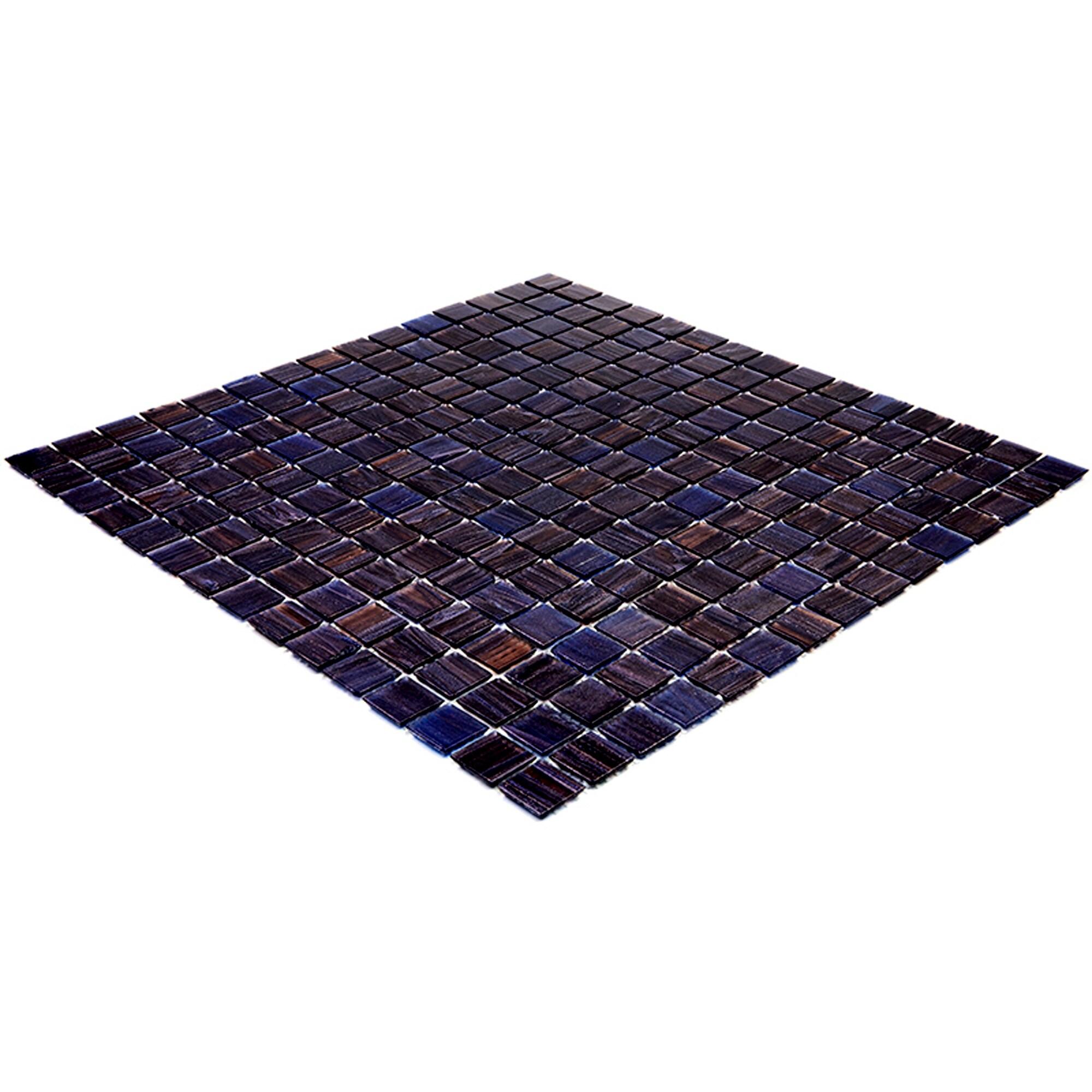 Celestial 12 in. x 12 in. Glossy Yale Blue Glass Mosaic Wall and Floor Tile (10 sq. ft./case) (10-pack)
