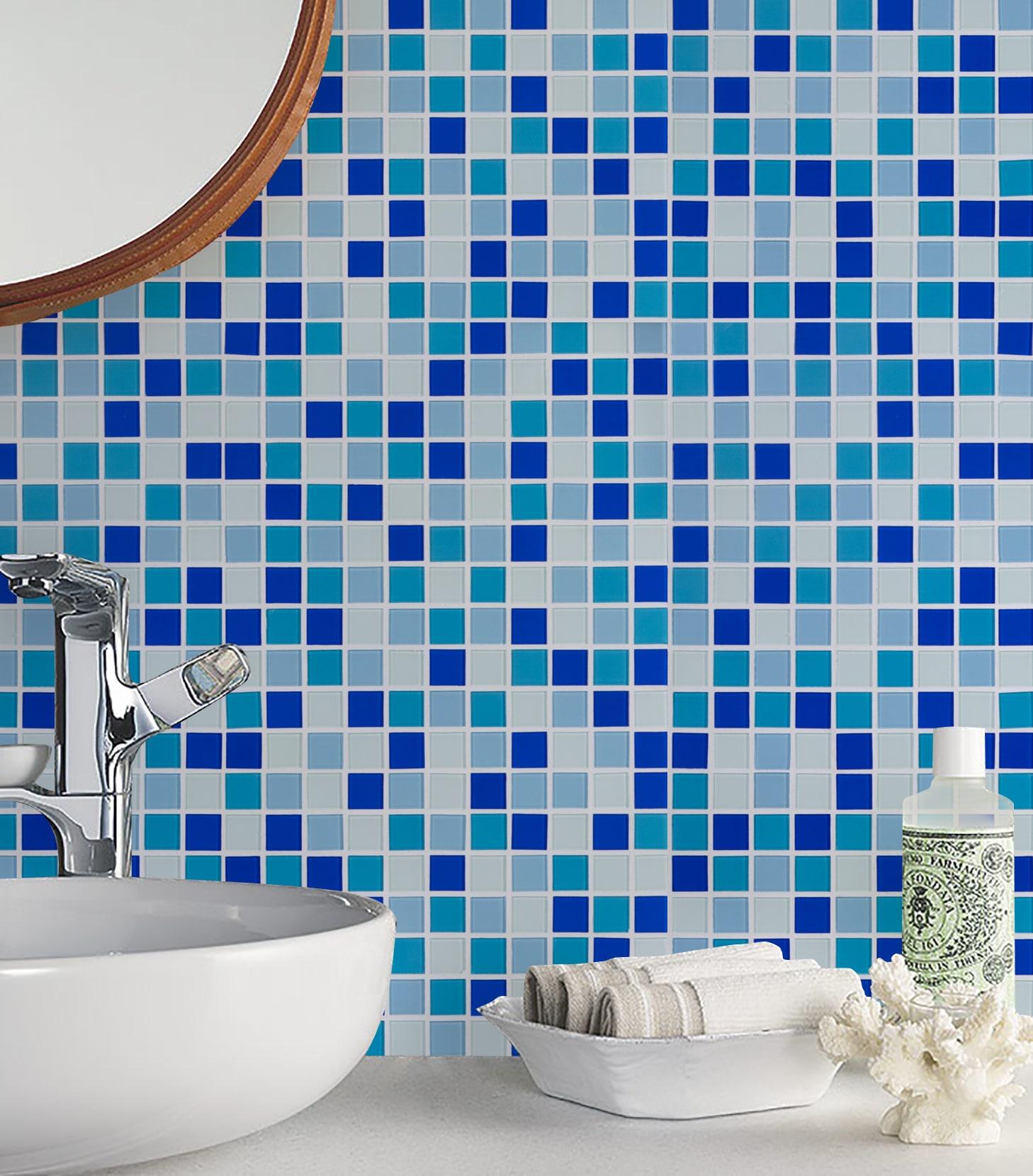 WS Tiles® 1" x 1" Straight Edge Glass Mosaic Tile
