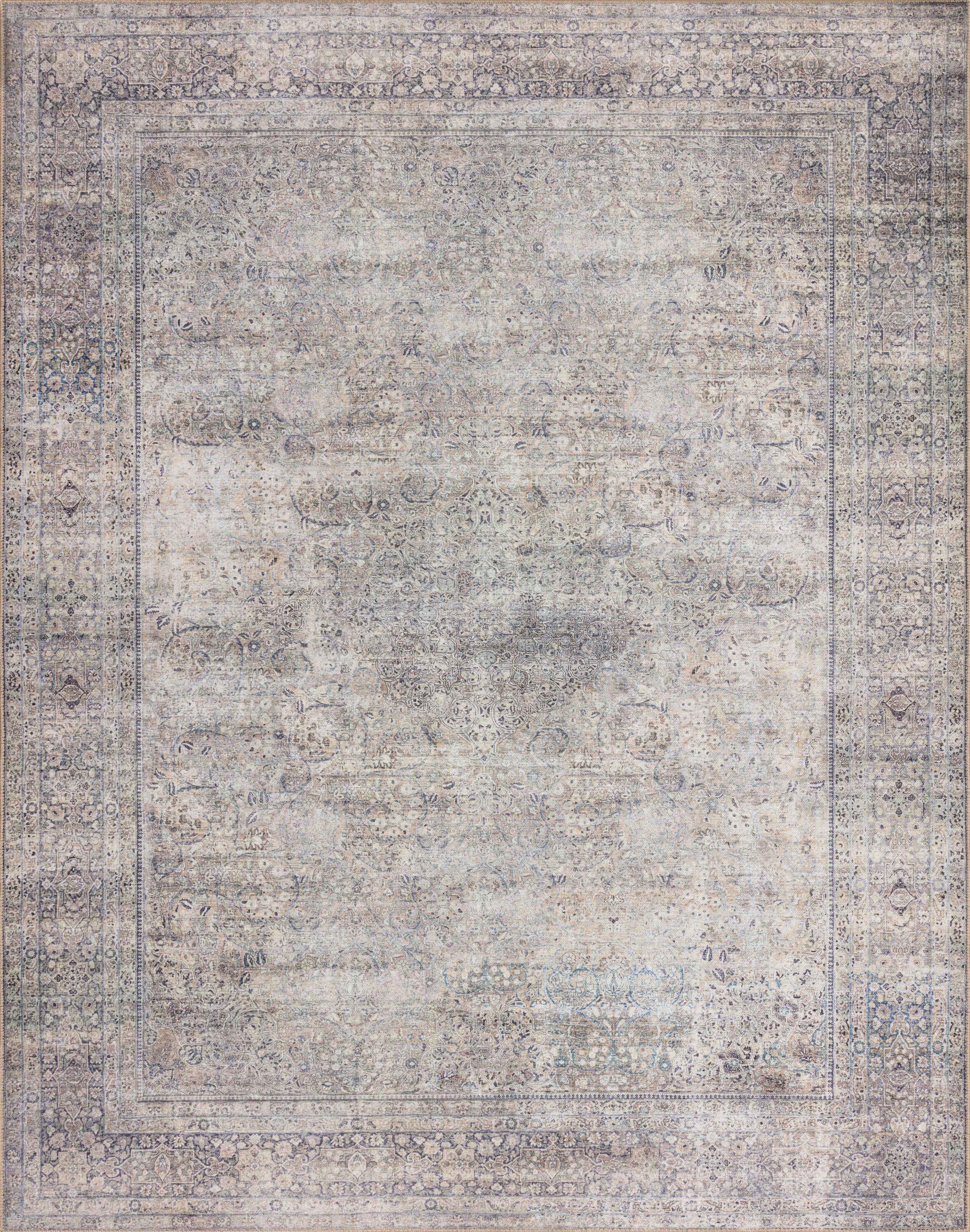 Loloi II Wynter WYN-03 Silver / Charcoal Oriental Area Rug 7'-6" x 9'-6"