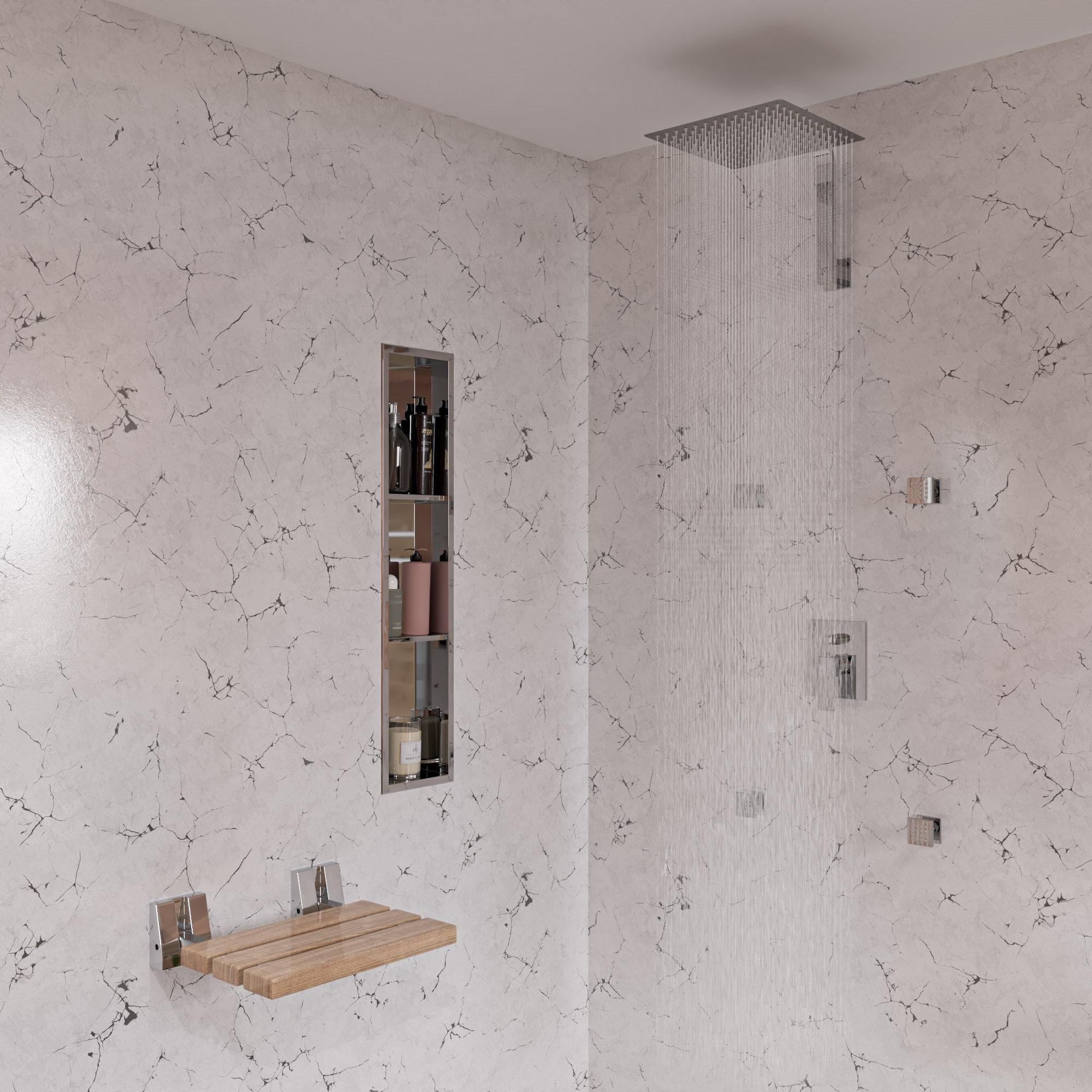 12" Square Raised Wall Mounted Shower Arm