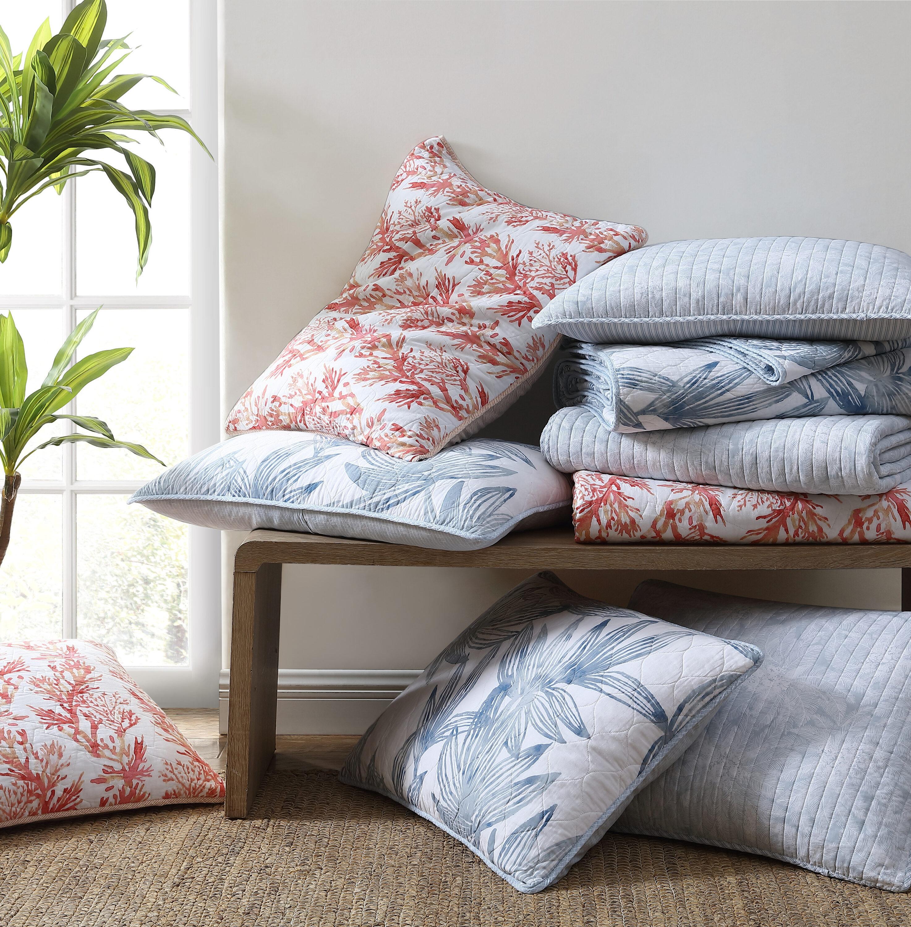 Tommy Bahama Home Tommy Bahama Kayo Blue Cotton Reversible Quilt Set