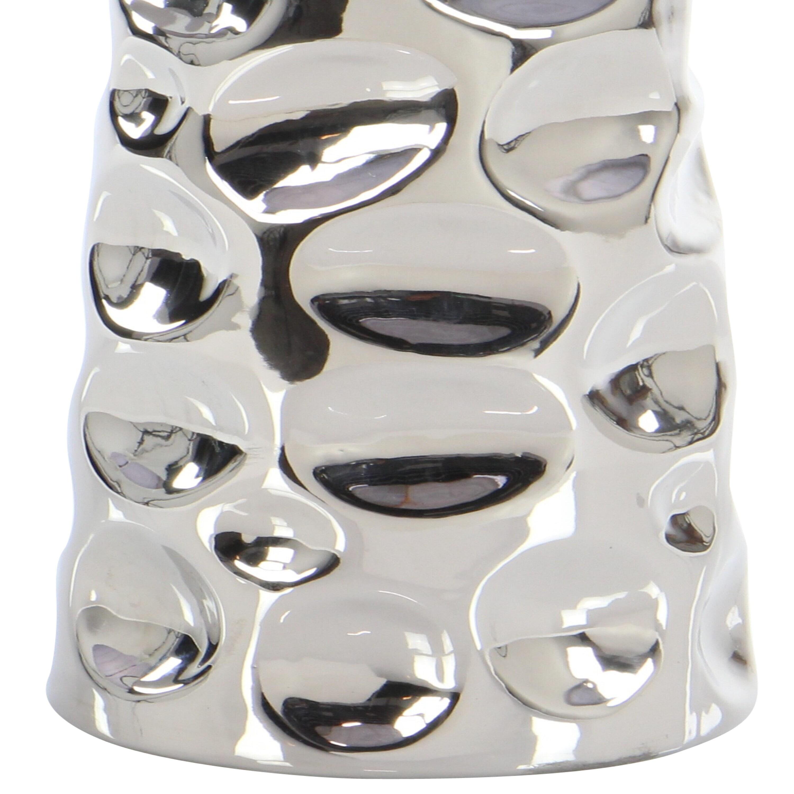 Meltham Ceramic Cone Decorative Vase with Concaved Bubble Texture