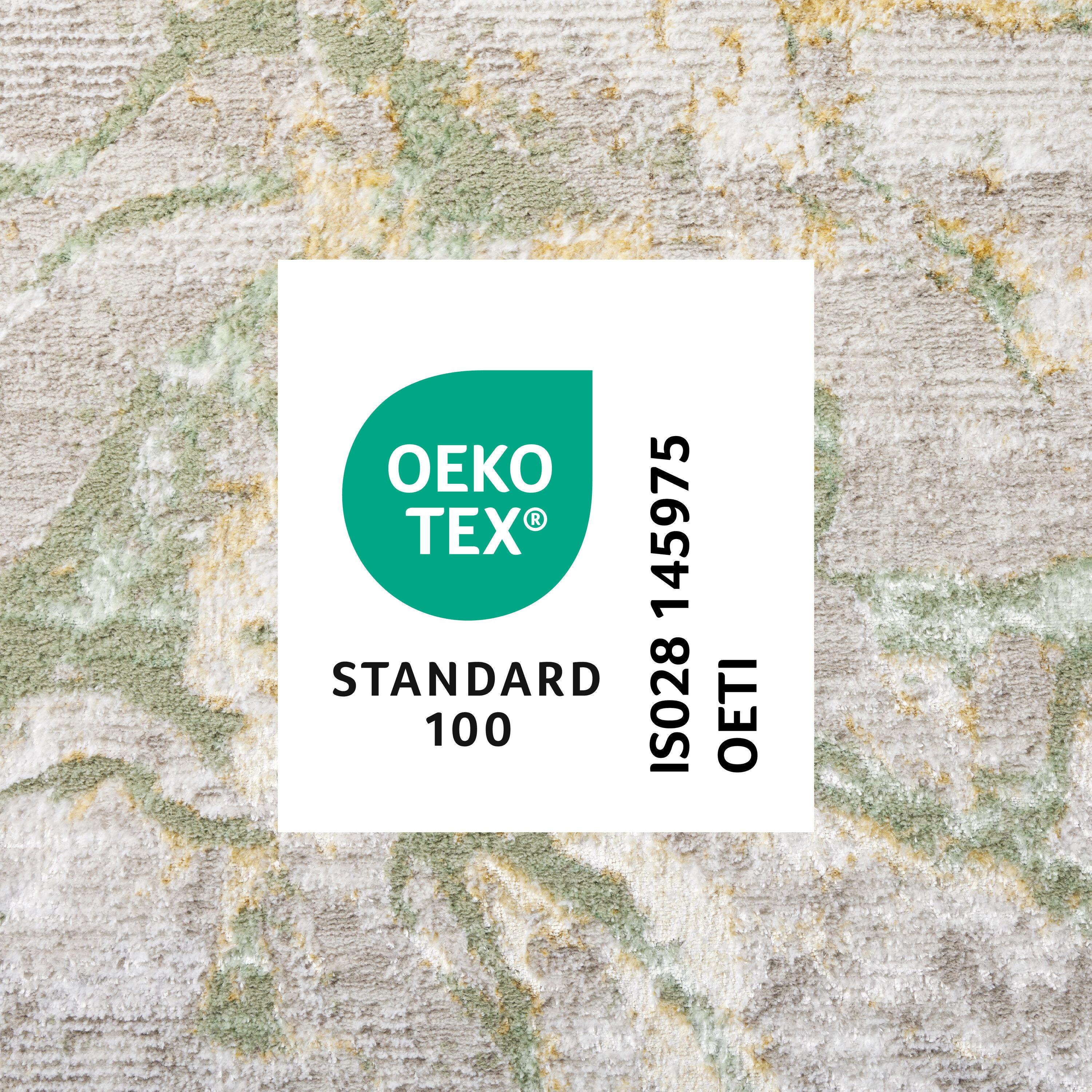 TOWN & COUNTRY LUXE Opaline Bold Marble Area Rug with Glam Metallic Ribbed Texture Pile, Sage Green