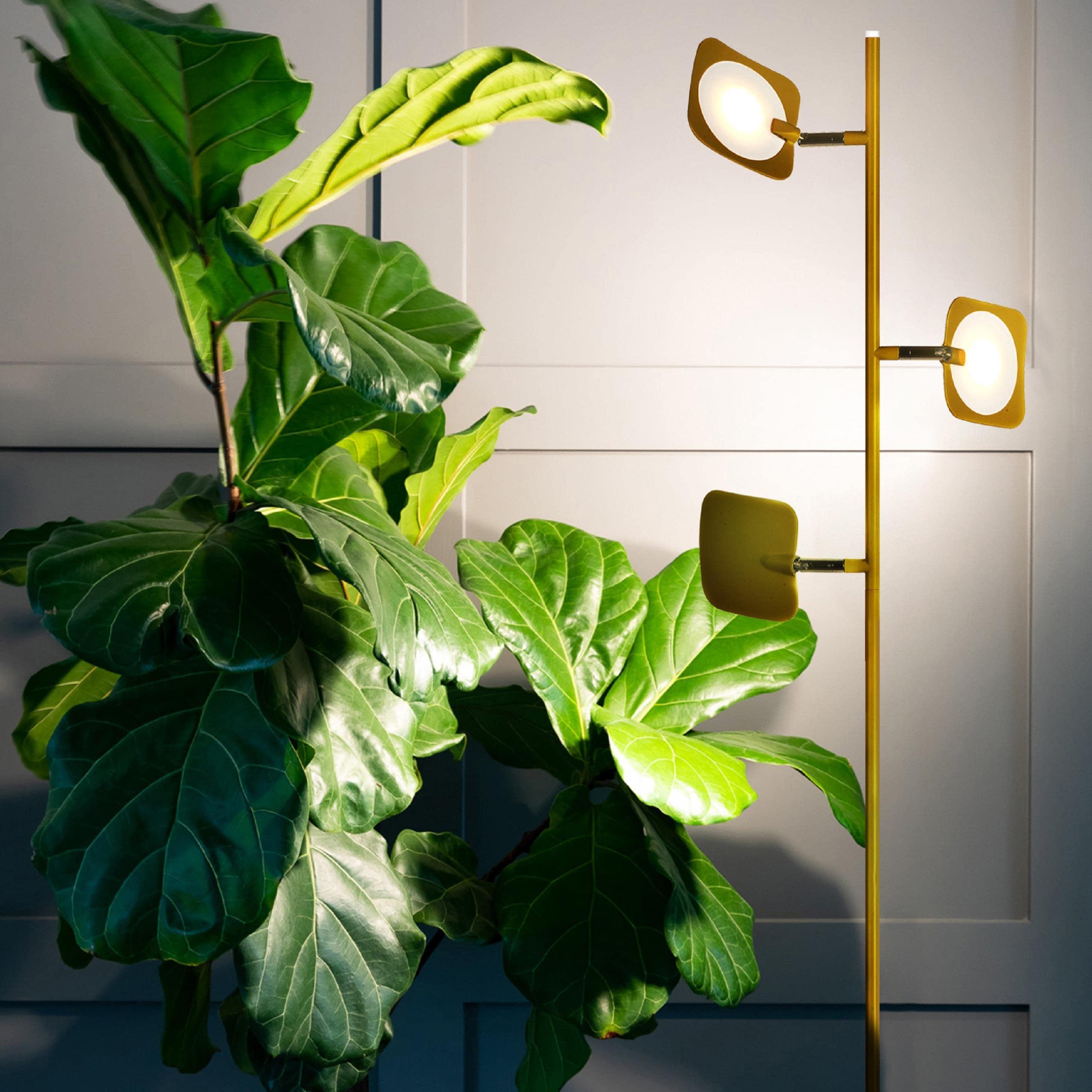 Brightech Tree Industrial LED 3-Way Dimming Floor Lamp with 3 Adjustable Spot Lights