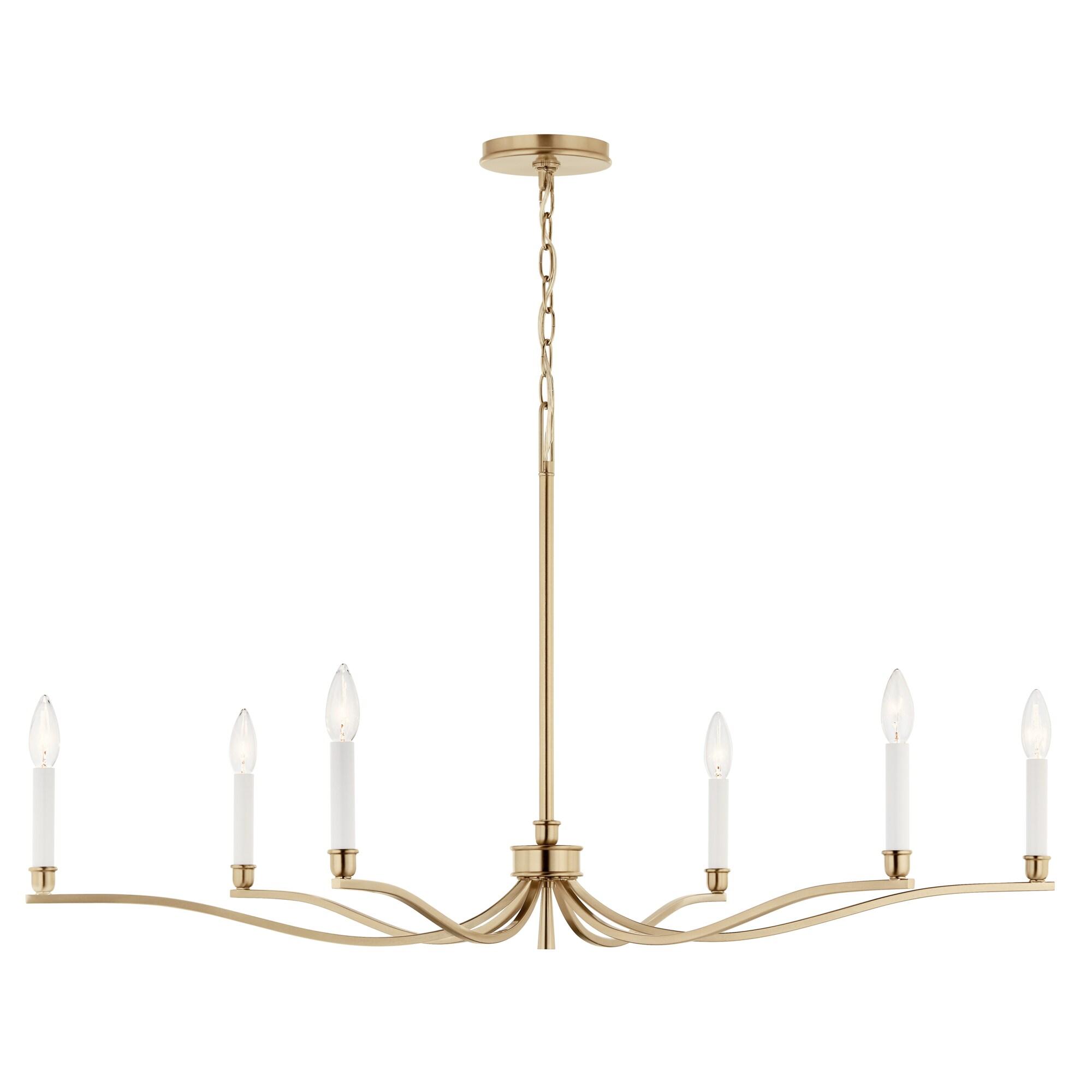 Kichler 52696 Malene 6 Light 42" Wide Taper Candle Style Chandelier - Bronze