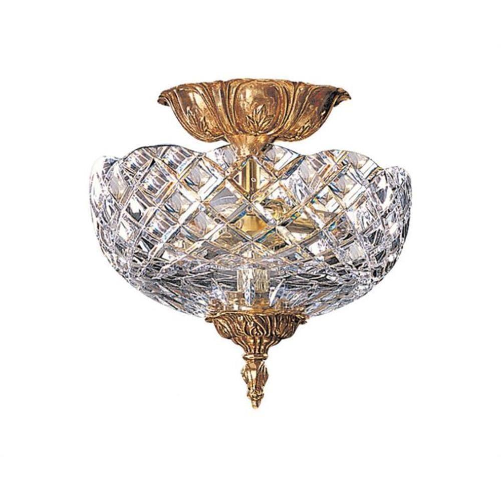 Crystorama Lighting 2 - Light Flush Mount in  Olde Brass