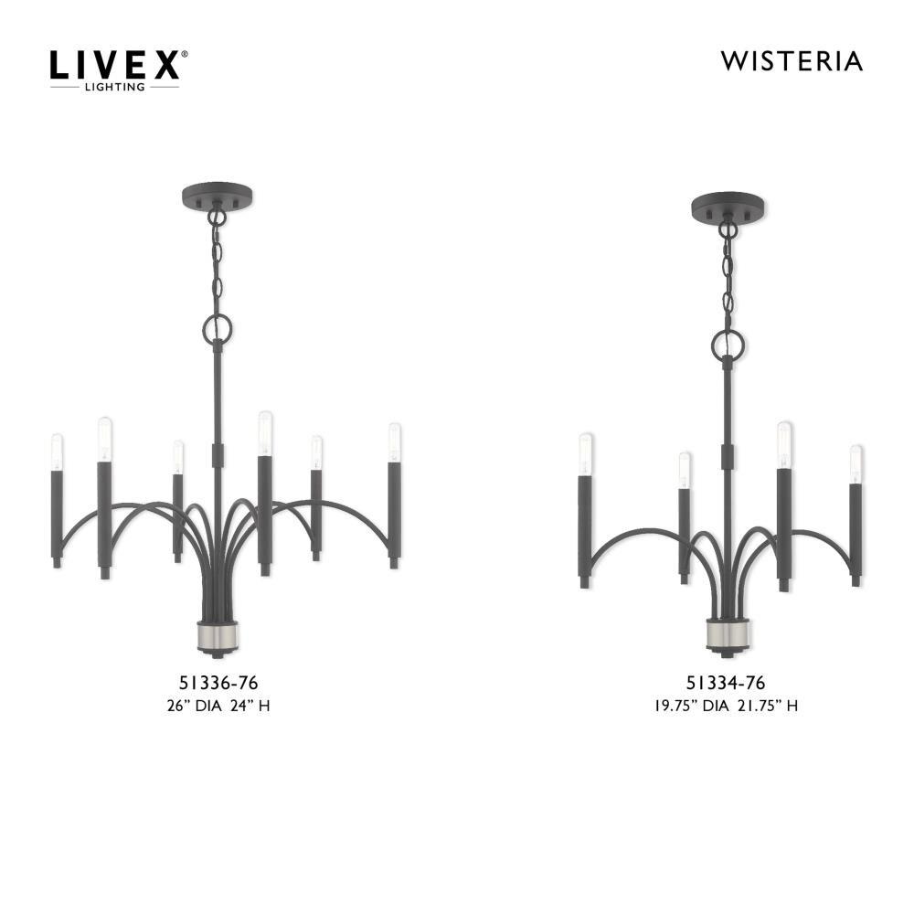 Livex Lighting Wisteria 4 - Light Chandelier in  Scandinavian Gray