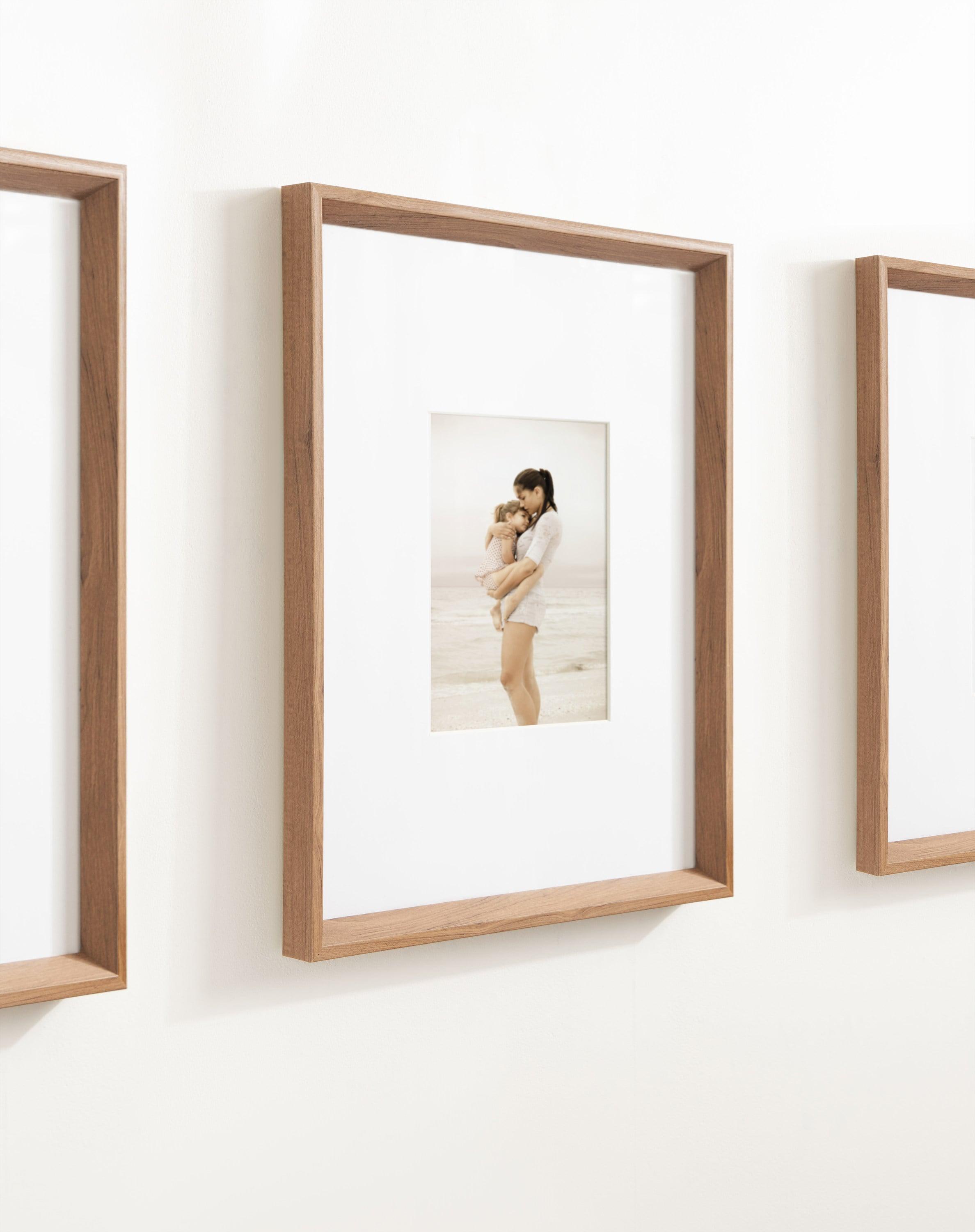 Kate & Laurel All Things Decor (Set of 3) 16"x20" Matted to 8"x10" Calter Modern Wall Picture Frames Brown: Gallery Wall Set