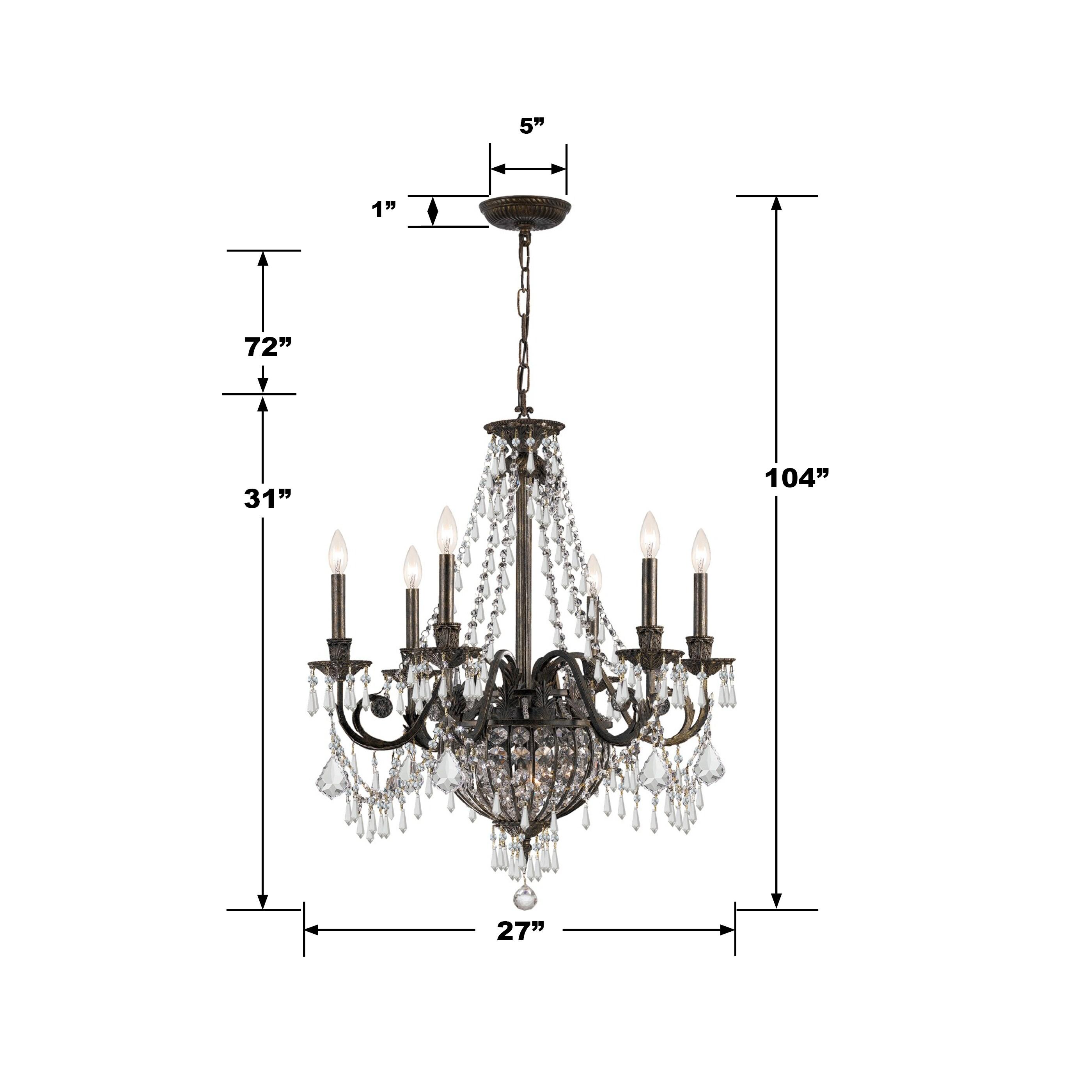 Crystorama Lighting - Six Light Chandelier - Chandelier - Vanderbilt - Six Light